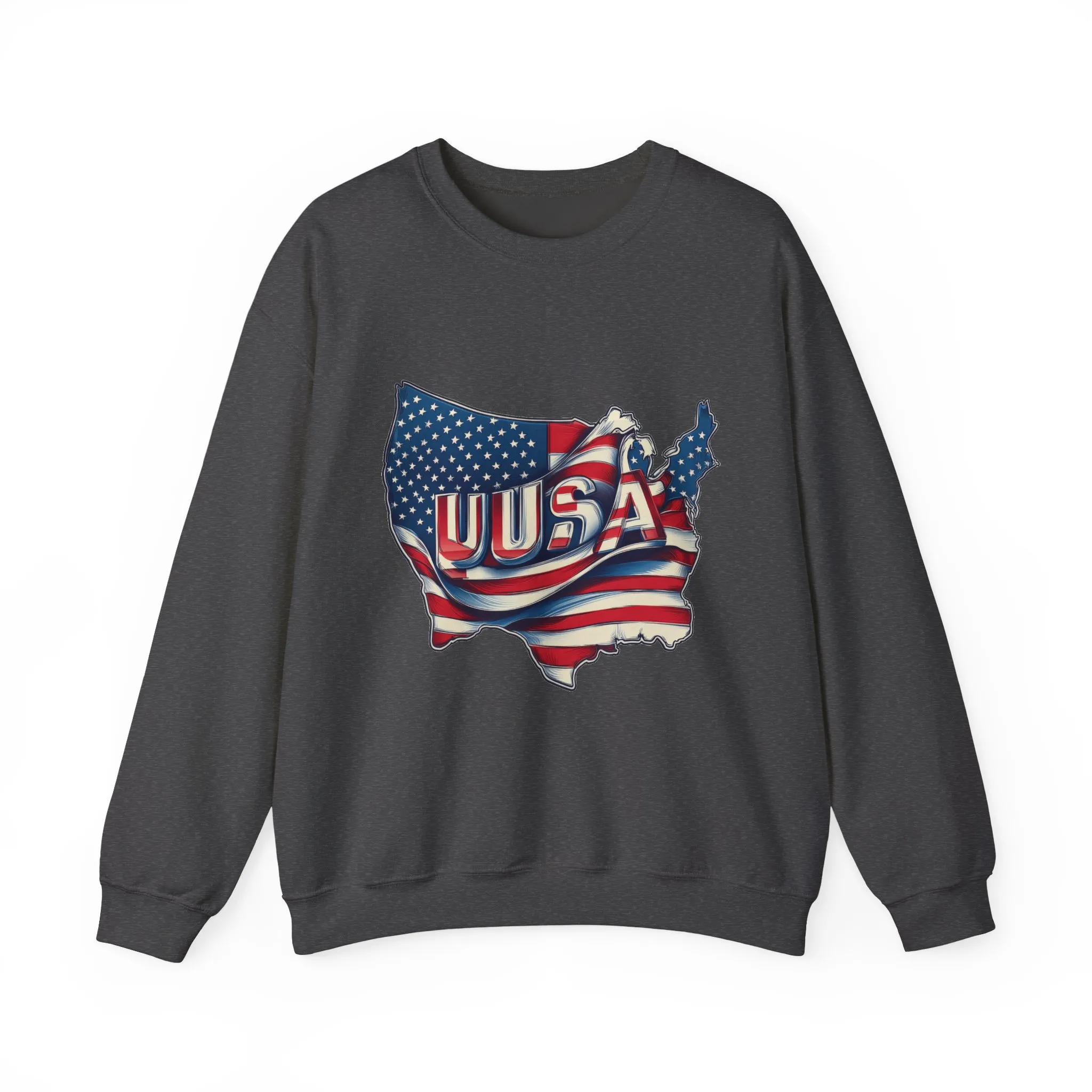 Patriotic USA Crewneck Sweatshirt, Unisex Sweatshirt, American Flag Apparel, Casual Comfort, Great for Independence Day and Holidays - Image 13