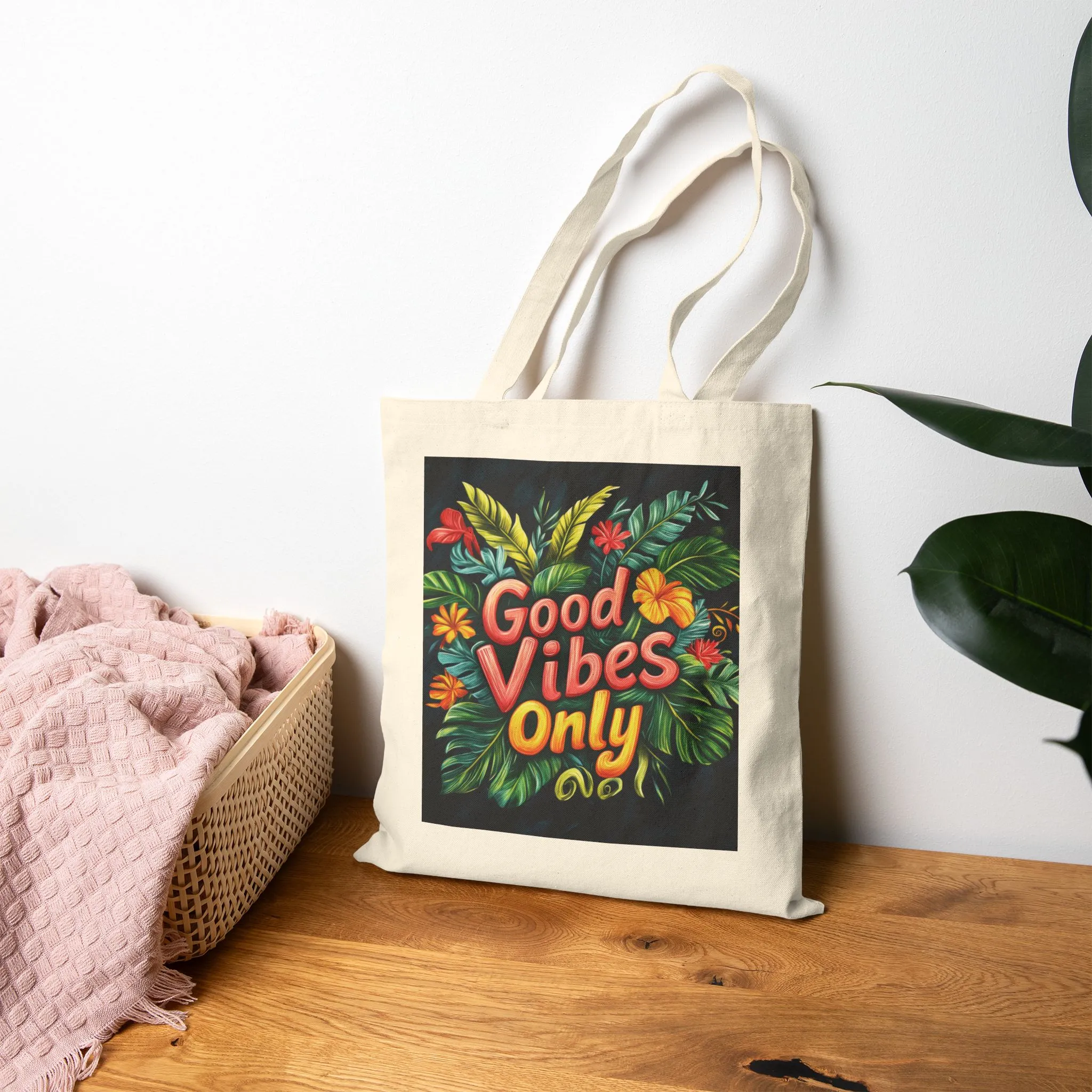 Good Vibes Only Tote Bag | Eco-Friendly Cotton Bag, Beach Bag, Shopper, Gift for Friends, Positive Energy Bag - Image 10
