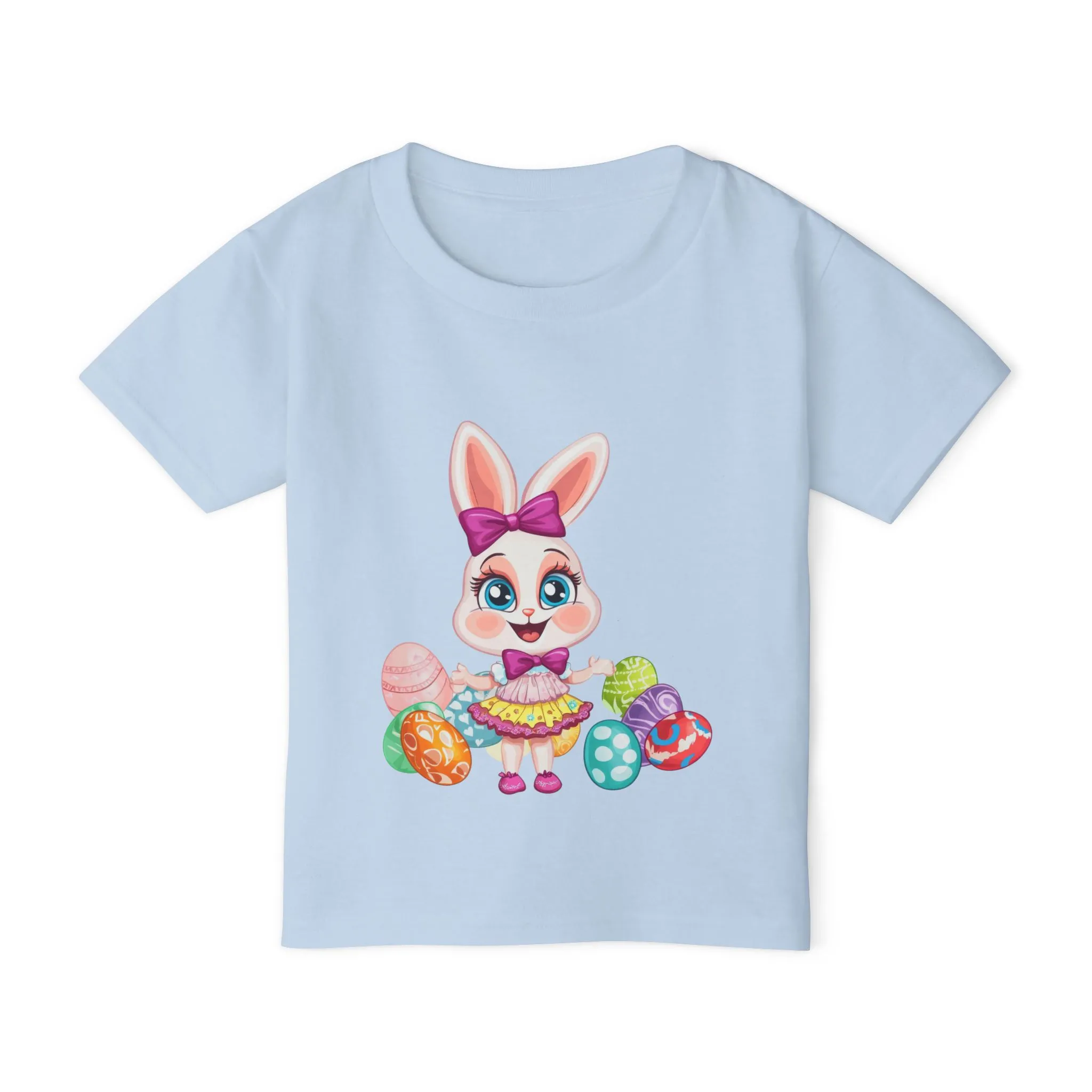 Easter Themed Heavy Cotton™ Toddler T-shirt, Rabbit and Egg Themed T-Shirt, Easter Bunny, Easter Gift for Kids - Image 7