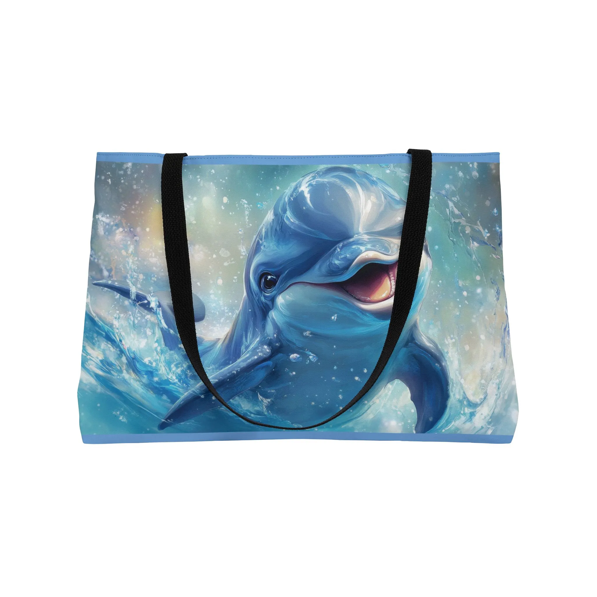 Dolphin Weekender Tote Bag, Beach Bag, Travel Tote, Summer Accessory, Gift for Ocean Lovers, Pool Party Essential - Image 3