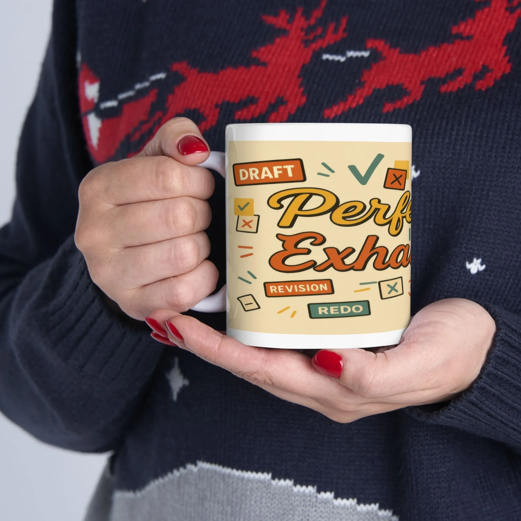 Perfection is Exhausting Mug, Funny Coffee Cup, Ideal Gift for Students, Stress Relief, Home Office, Gifts for Graduates - Image 6