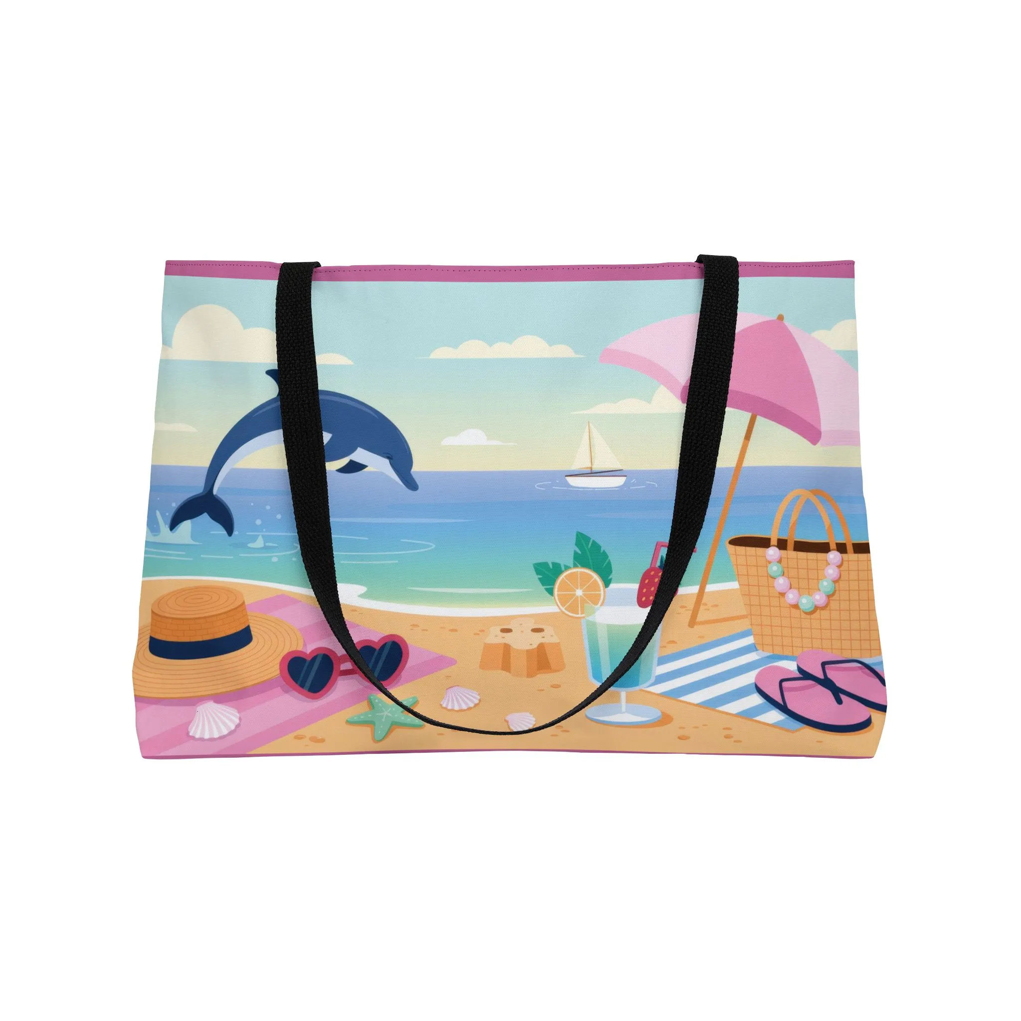 Vibrant Beach Weekender Tote Bag, Travel Bag, Shopping Tote, Coastal Style, Summer Vibe, Perfect for Vacation, Beach Days, Family Outings - Image 6