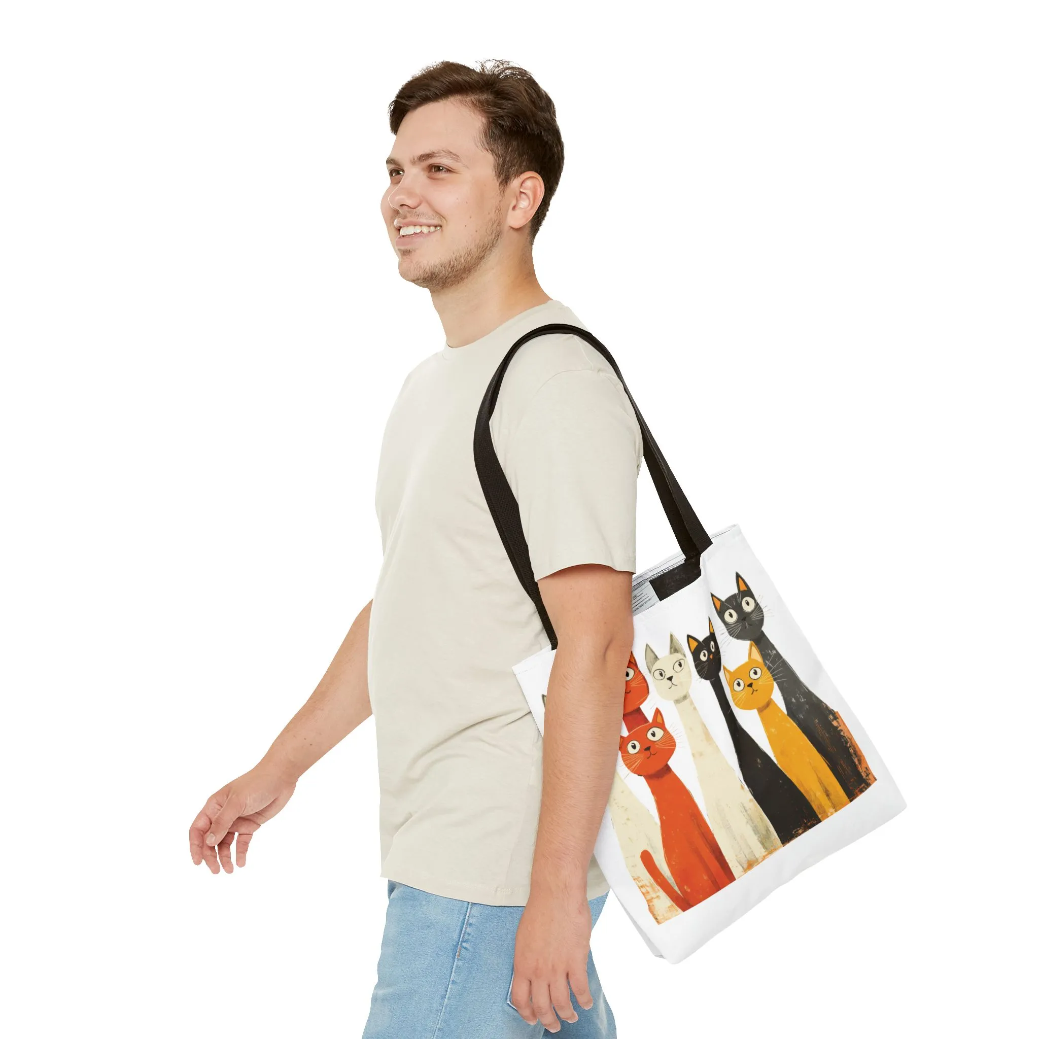 Playful Cat Design Tote Bag – Perfect for Animal Lovers - Image 11