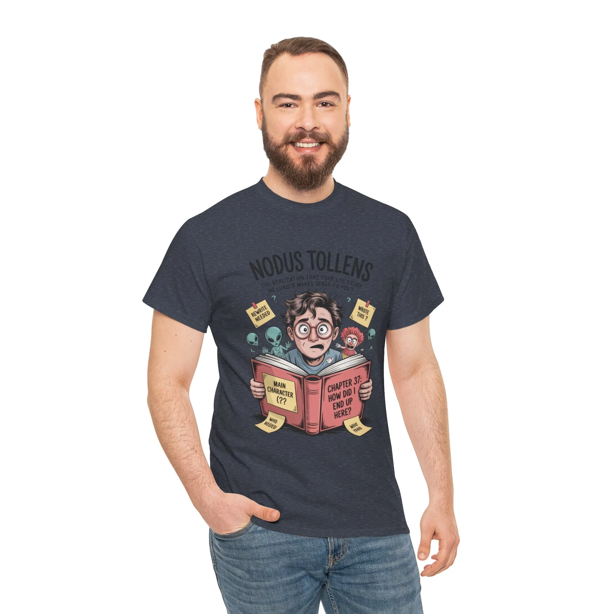 Nodus Tollens Men's T-Shirt, Men's Heavy Cotton Shirt, Latin Words, Moods & Modes, Self-Awareness, Quirky Humor Shirt - Image 22