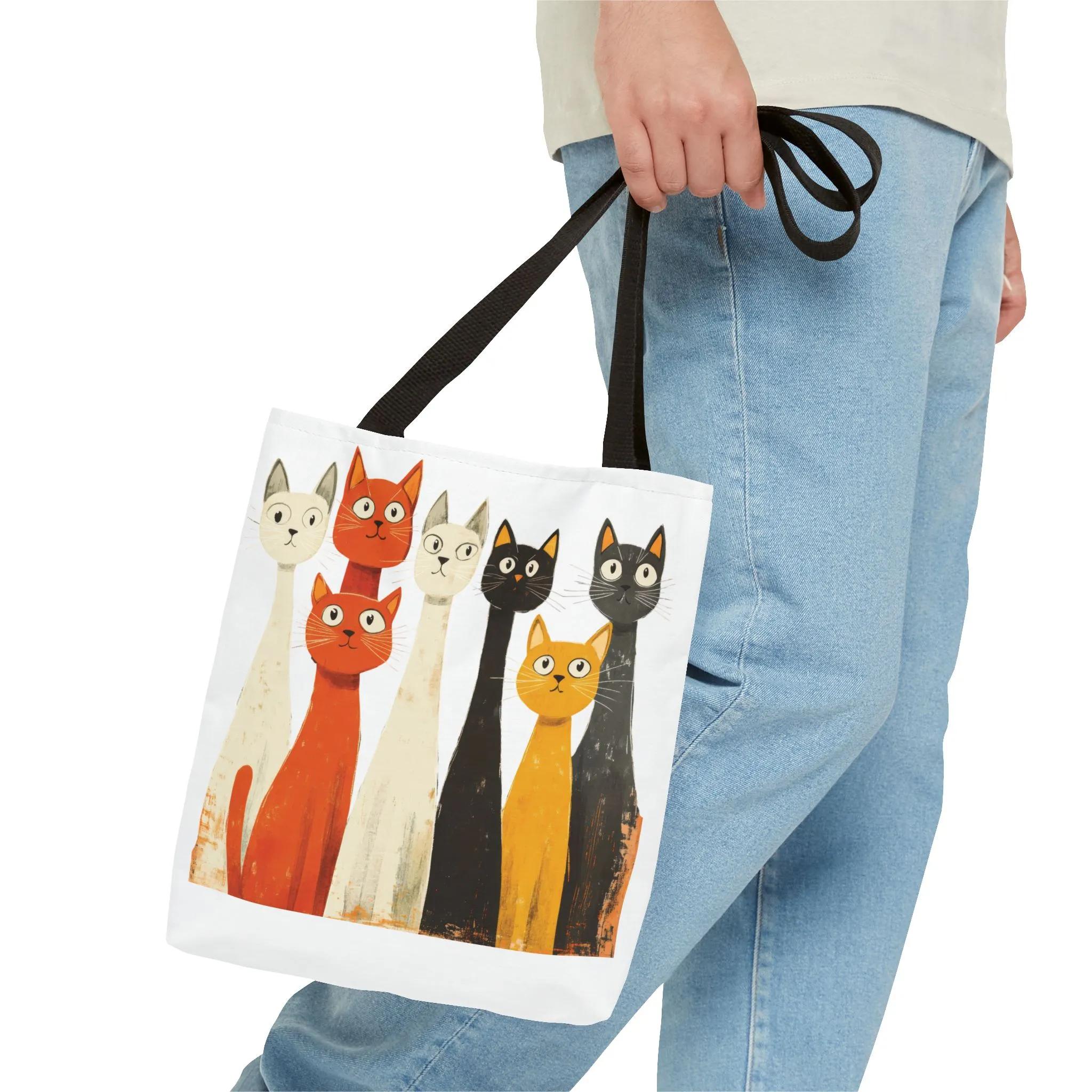 Playful Cat Design Tote Bag – Perfect for Animal Lovers - Image 7