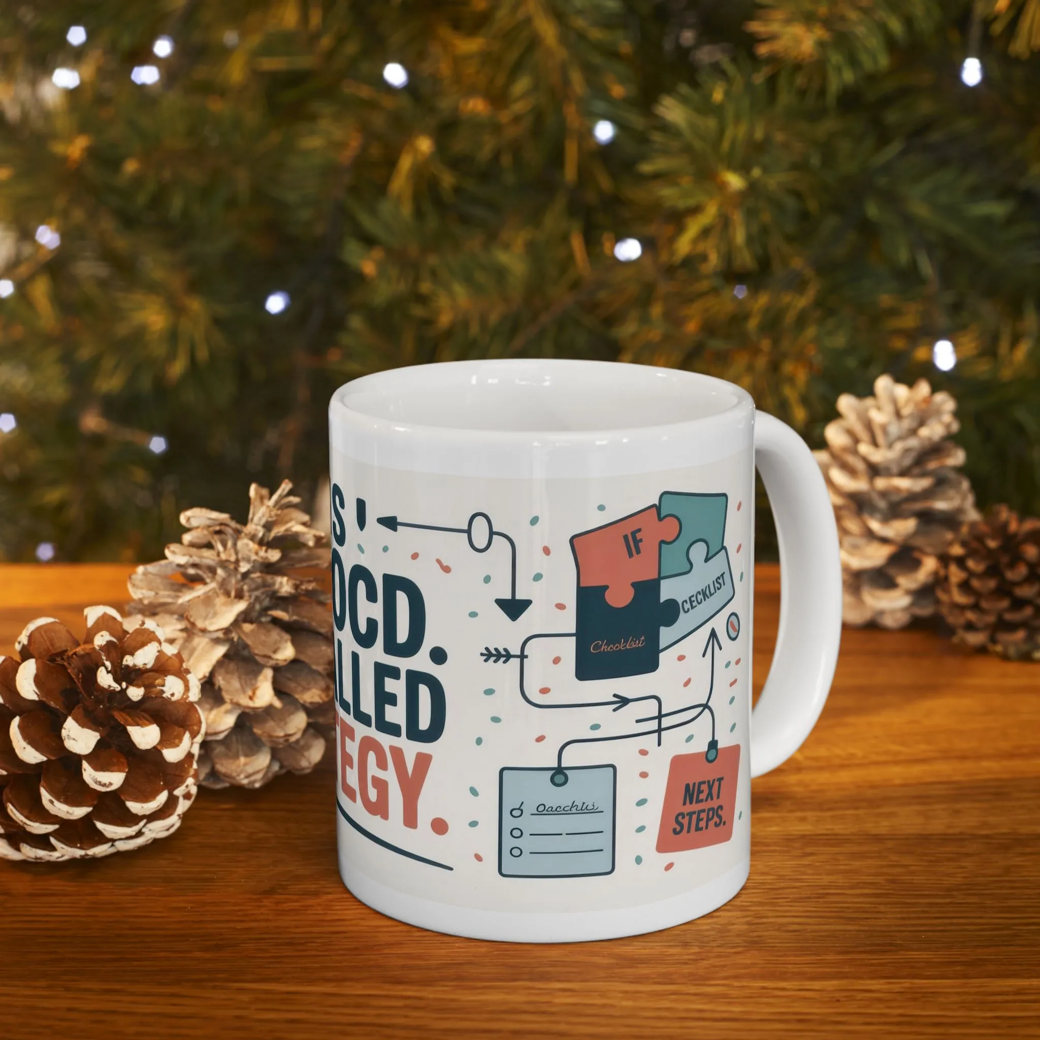 Funny OCD Strategy Mug, Organized Chaos Coffee Cup, Productivity Gift for Planners, Workflow Humor Mug, Office Desk Motivation, Fun Mug - Image 9