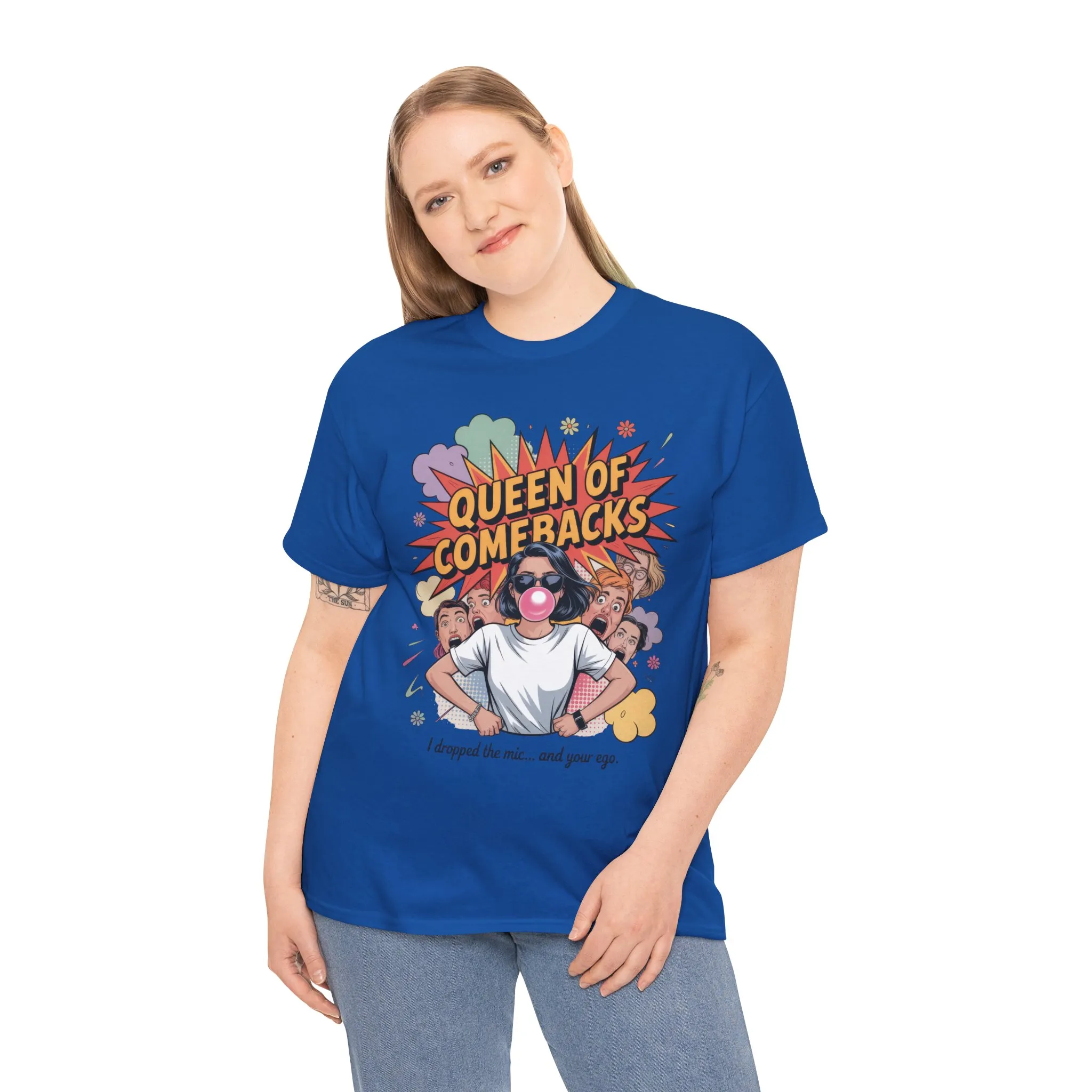 Funny Women's T-Shirt, Queen of Comebacks Tee, Funny Graphic T-Shirt, Heavy Cotton Shirt, Gift for Her, Casual Wear, Comedy Apparel - Image 13