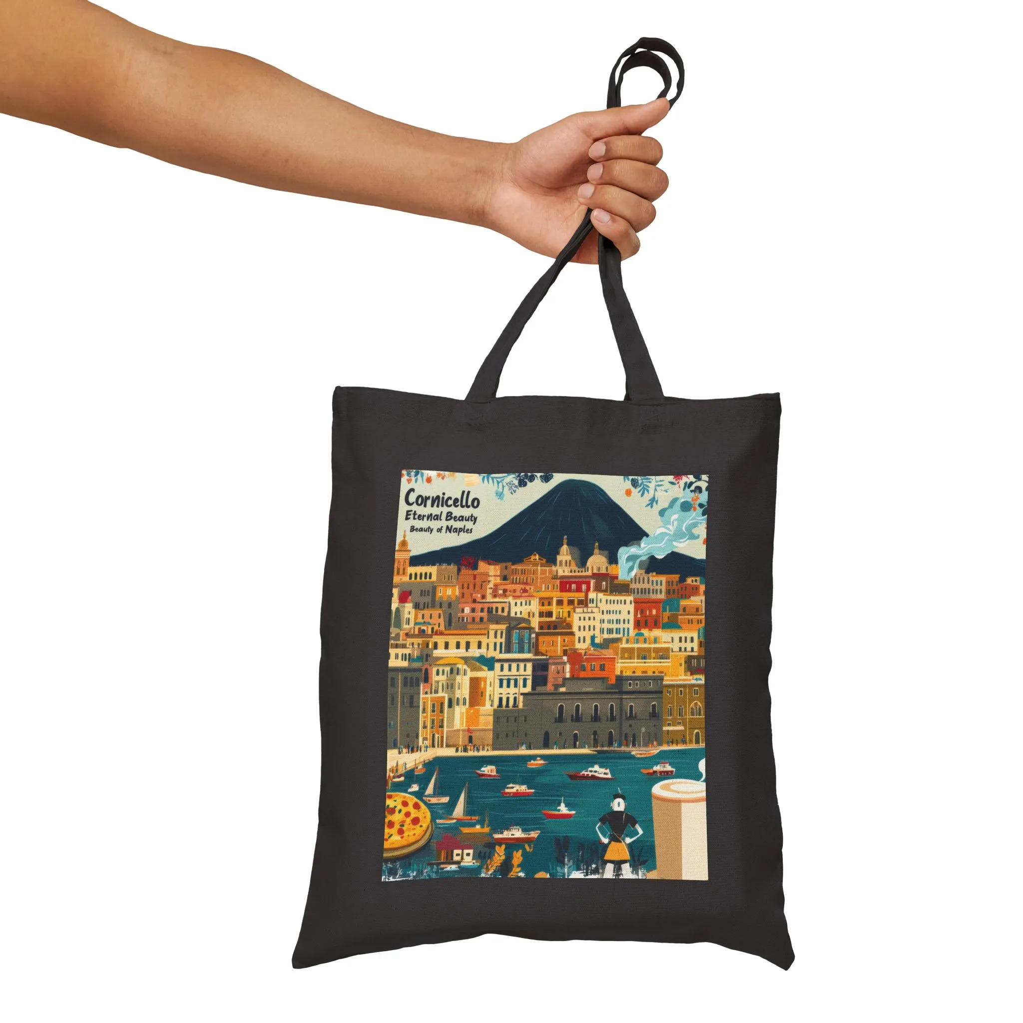 Vintage Italian Landscape Cotton Canvas Tote Bag, Eco-Friendly Bag, Beach Tote, Gift for Travelers, Summer Outing Bag, Shopping Bag - Image 10