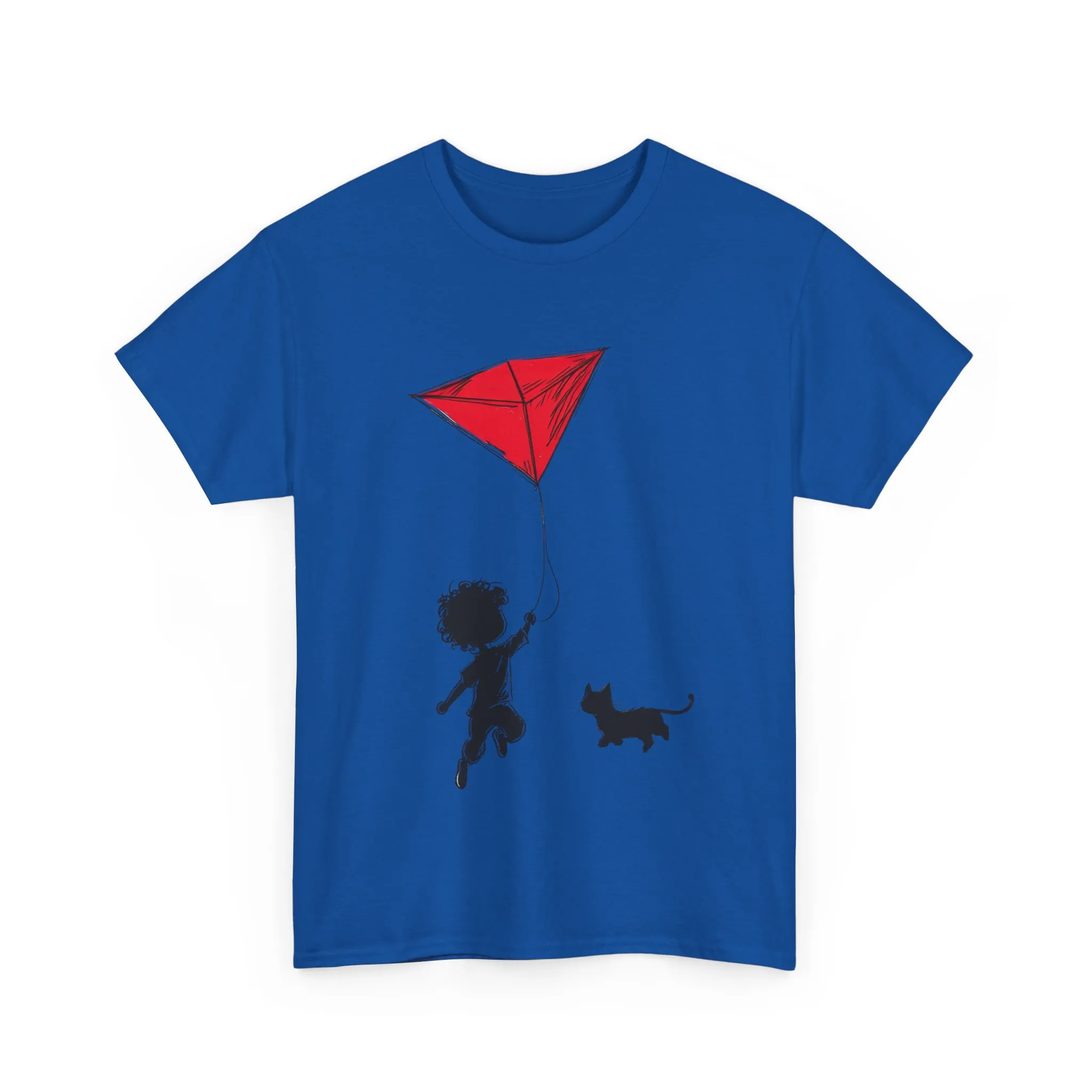 Cute Kid and Cat Design T-Shirt, Playful Gift for Cat Lovers, Summer Style, Cat Lover T-Shirt, Gift for Cat Owners, Women's Cotton T-Shirt - Image 16