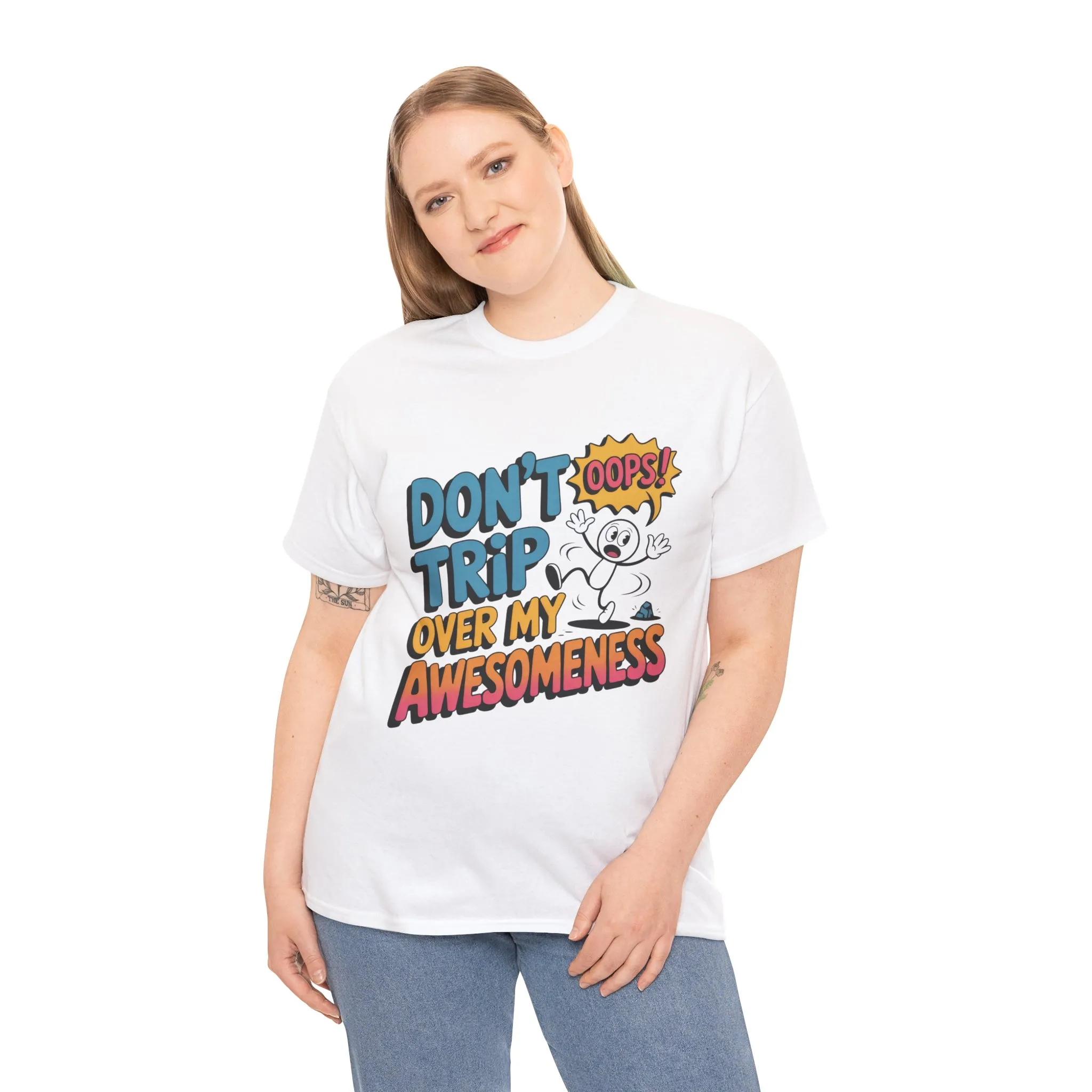 Funny Graphic Tee, Don't Trip Over My Awesomeness Shirt, Women's Cotton T-Shirt for Casual Wear, Gift for Friends, Birthday Gift, Humor Tee - Image 33