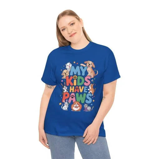 My Kids Have Paws Shirt, Cute Pet Mom Tee, Dog Cat Bunny Lover Gift, Funny Animal Parent T-Shirt, Gift for Pet Parents, Cute Pet T-Shirt - Image 9