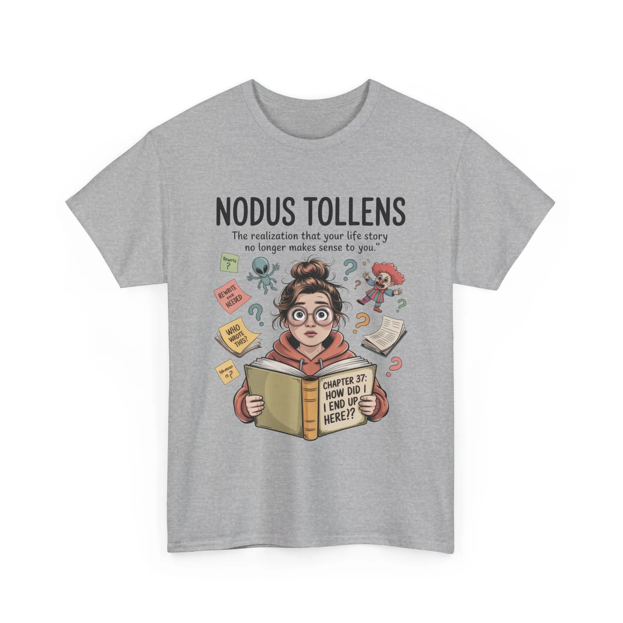Nodus Tollens Tee, Women`s Heavy Cotton Shirt, Latin Words, Moods & Modes, Self-Awareness, Personal Development - Image 6