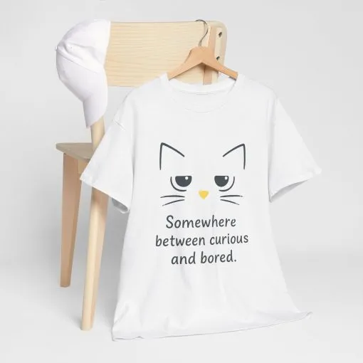 Funny Cat Quote Unisex Tee, Comfortable Casual Shirt, Gift for Cat Lovers, Everyday Wear, Unique Humor Tee, Relaxed Fit Cotton - Image 6