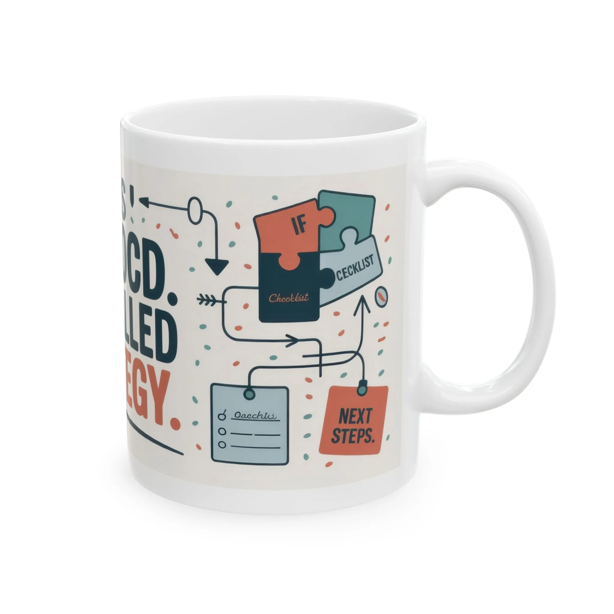 Funny OCD Strategy Mug, Organized Chaos Coffee Cup, Productivity Gift for Planners, Workflow Humor Mug, Office Desk Motivation, Fun Mug - Image 4