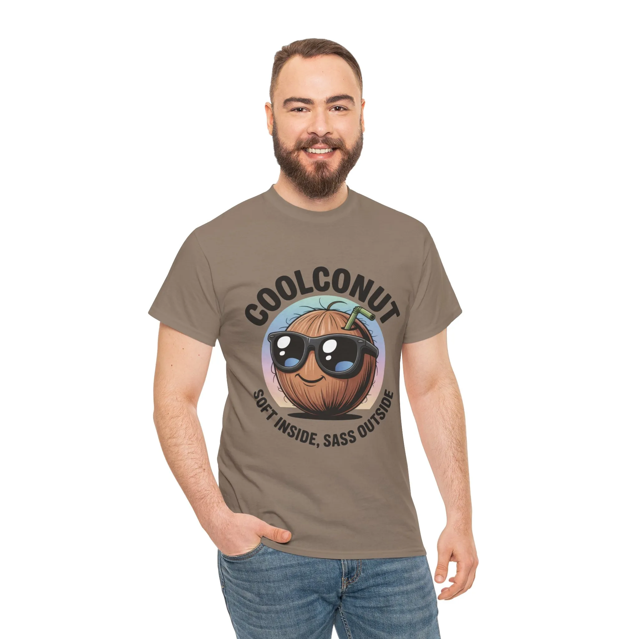 Coolconut Graphic Men's Tee, Soft Inside Sass Outside, Men's T-Shirt for Beach Lovers, Men's Fun Gift, Summer Vibes, Humor Apparel - Image 13