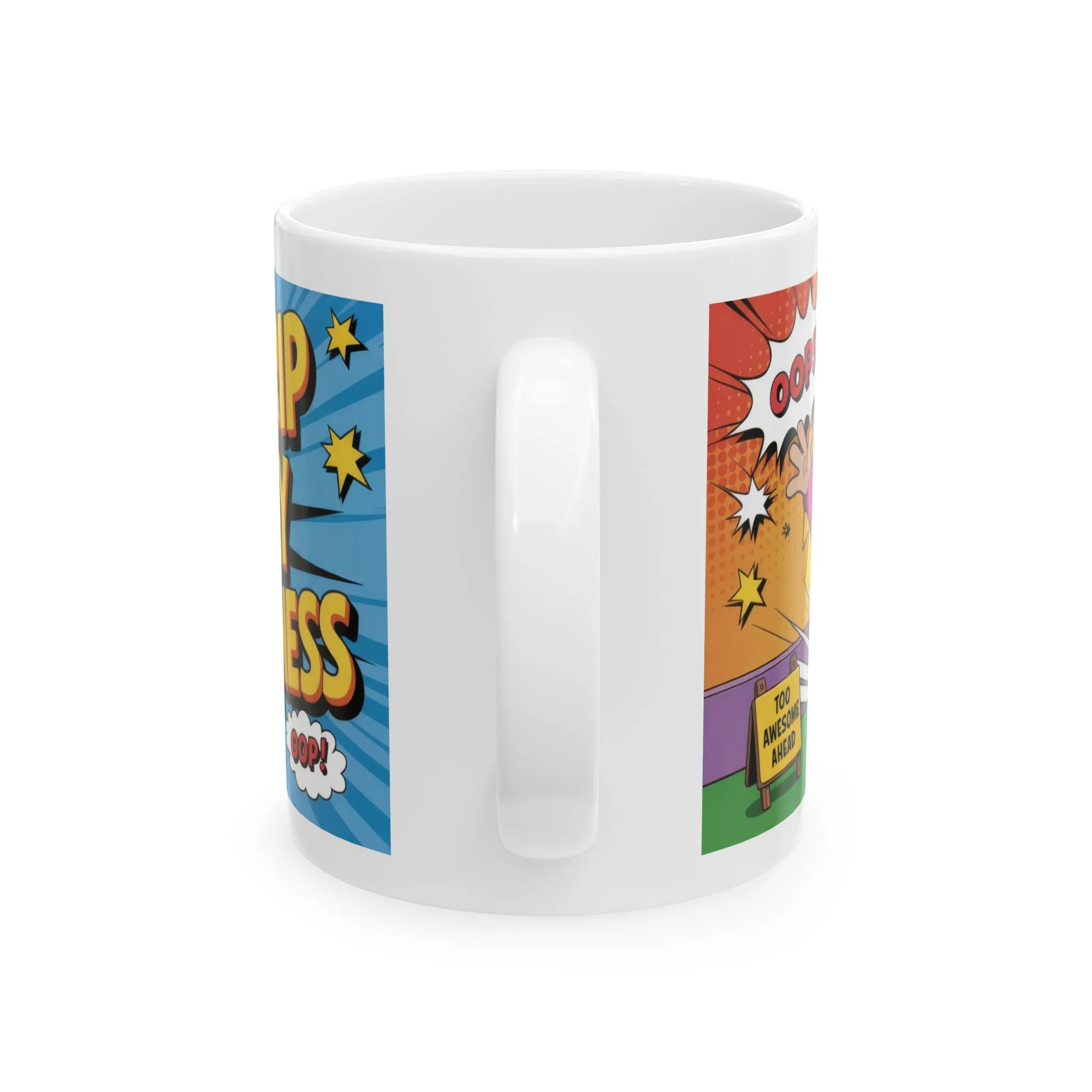 Funny Comic Mug, Dont Trip Over My Awesomeness, Bold Confidence Coffee Cup, Colorful Humor Gift, Cartoon Style Mug, Gift for Coffee Lovers - Image 3