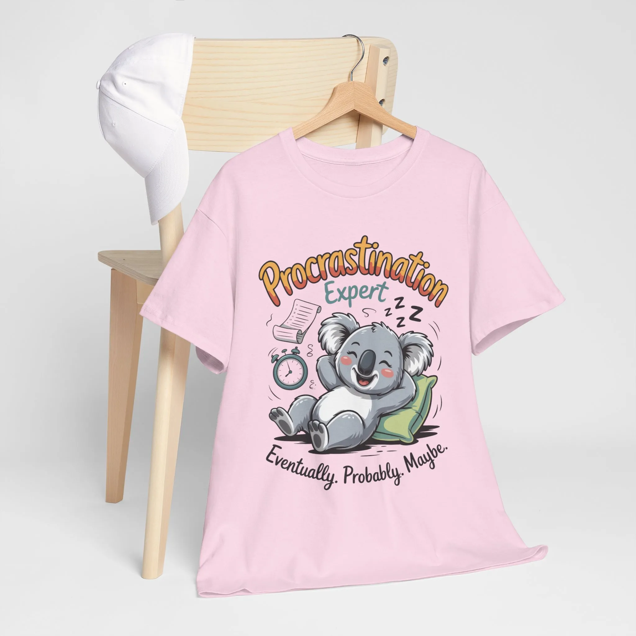 Procrastination Expert Cotton Tee, Funny T-Shirt, Cute Koala Design, Gift for Students, Relaxed Fit Shirt, Gift for Animal Lovers - Image 30