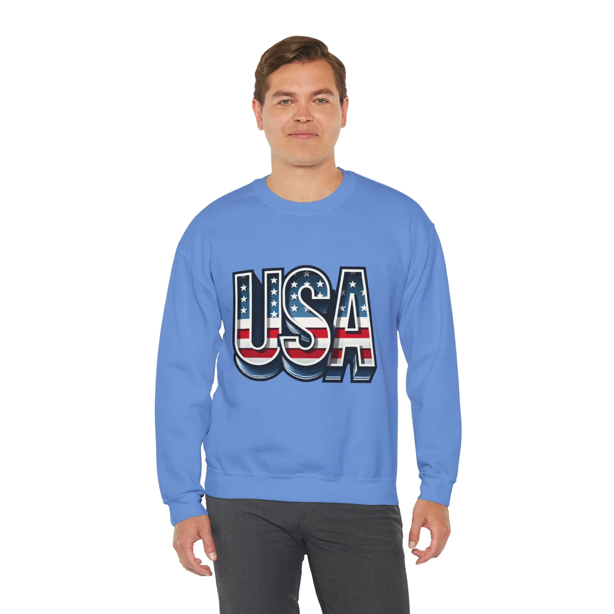 USA Patriotic Crewneck Sweatshirt for All Seasons, Cozy Sweatshirt for Independence Day, Casual Wear, Gift for Friends and Family - Image 14