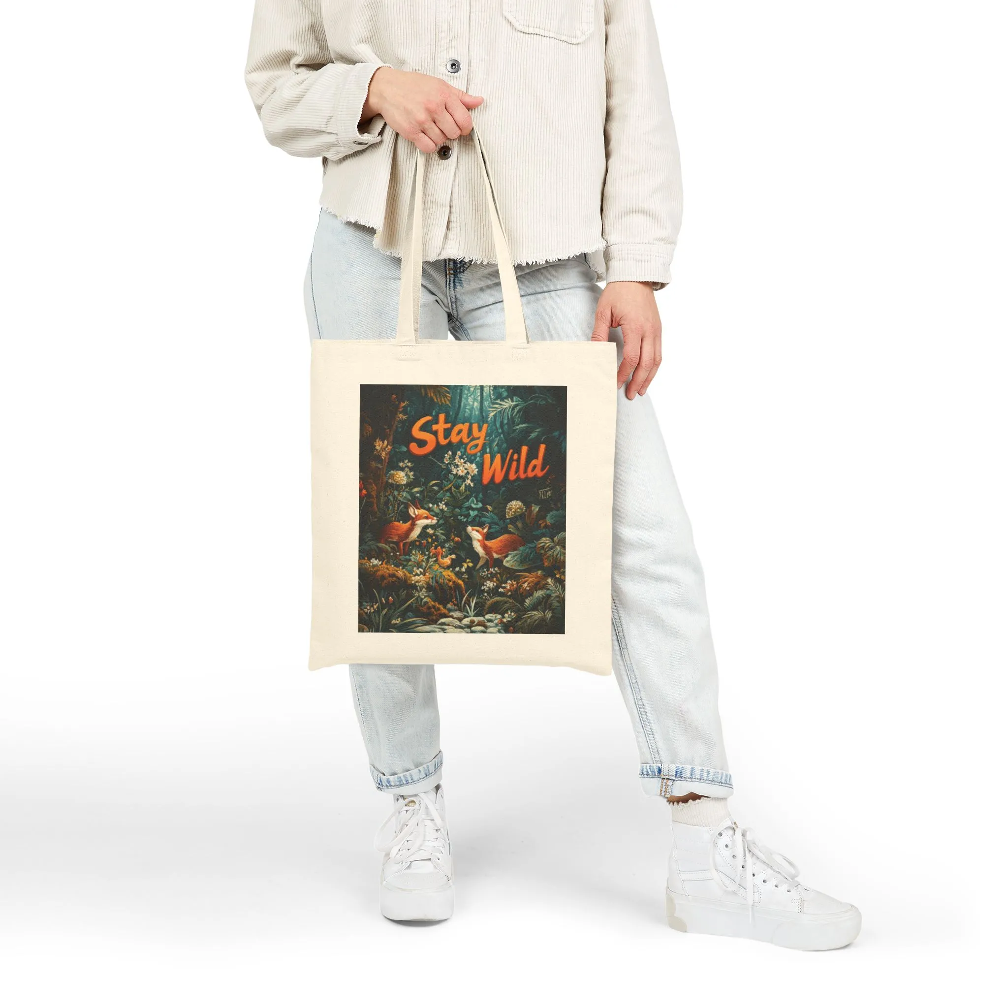 Stay Wild Tote Bag, Eco-Friendly Bag, Trendy Shopper, Nature Lover Gift, Summer Tote, Sustainable Fashion - Image 4