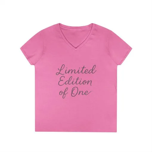 Limited Edition Ladies' V-Neck T-Shirt, Unique Gift for Her, Casual, Self-Confidence, Self-love, Positive Message Women's T-Shirt - Image 7