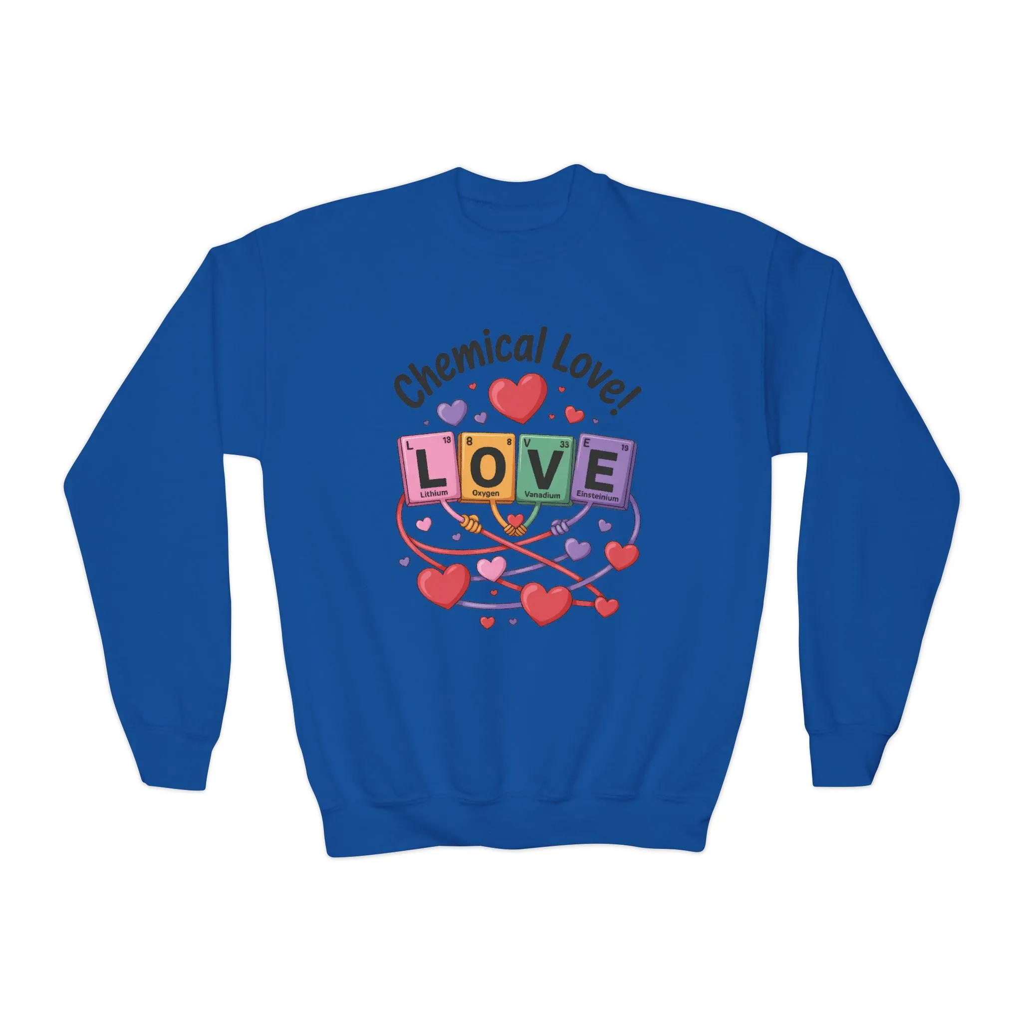 Chemical Love Youth Sweatshirt, Cute Crewneck, Trendy Teen Apparel, Cozy Casual Style, Valentine's Day Gift For Girl, Birthday - Image 7