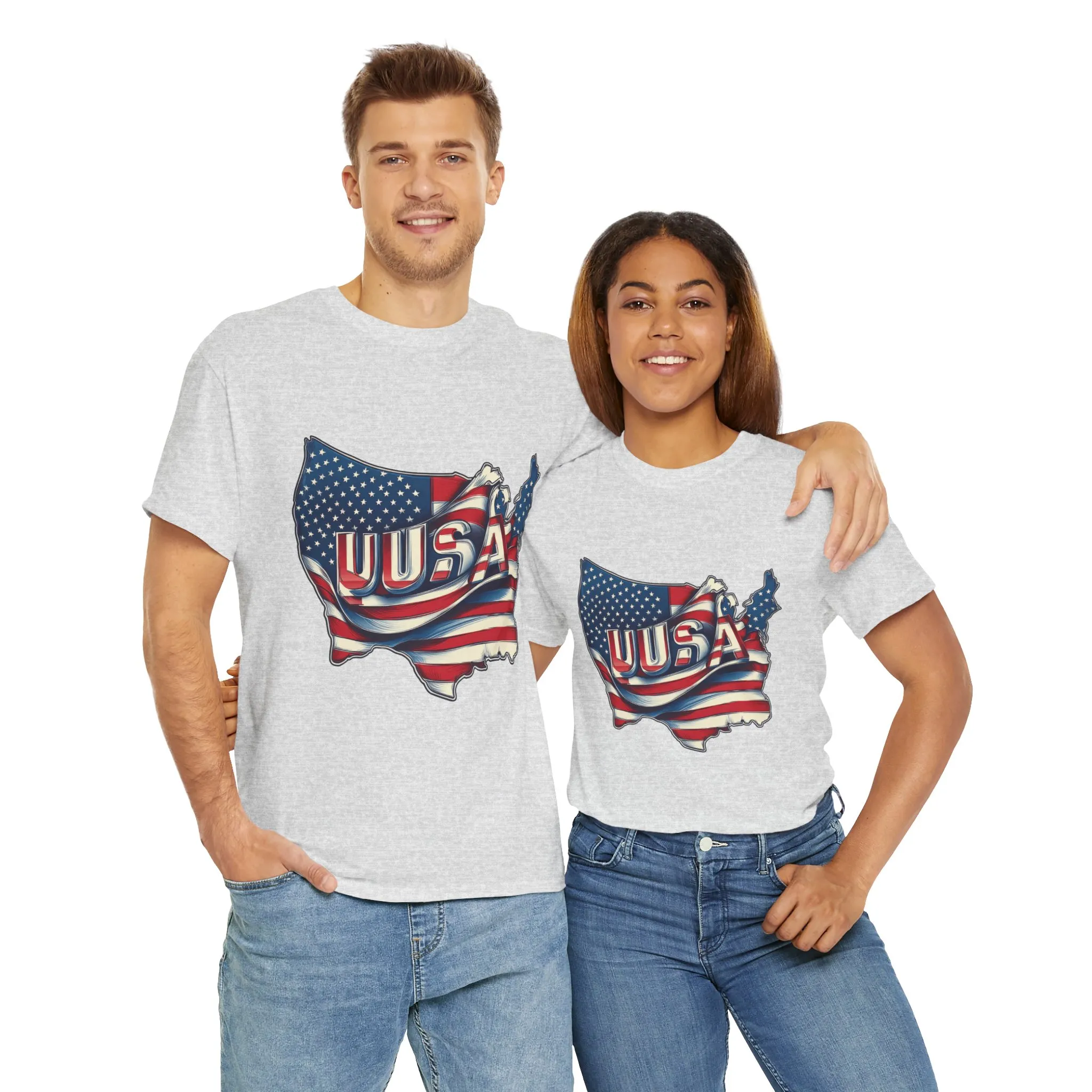 Patriotic Unisex Tee, USA Flag Design, Perfect for Independence Day, 4th of July, Gifts, Casual Wear, Festival