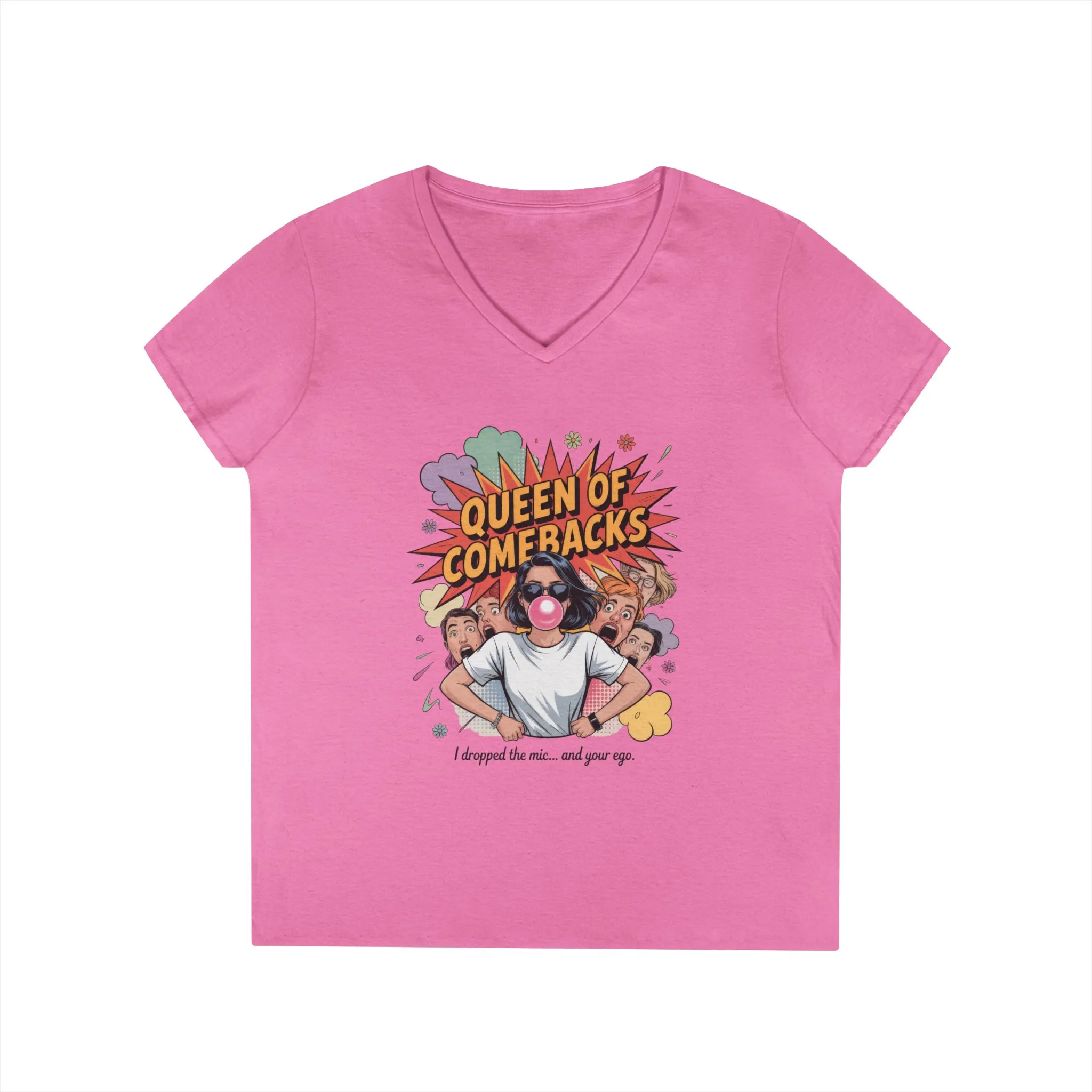 Queen of Comebacks V-Neck T-Shirt, Funny Graphic Tee, Gift for Friends, Humor Apparel, Casual Wear, Comedic Shirt - Image 21
