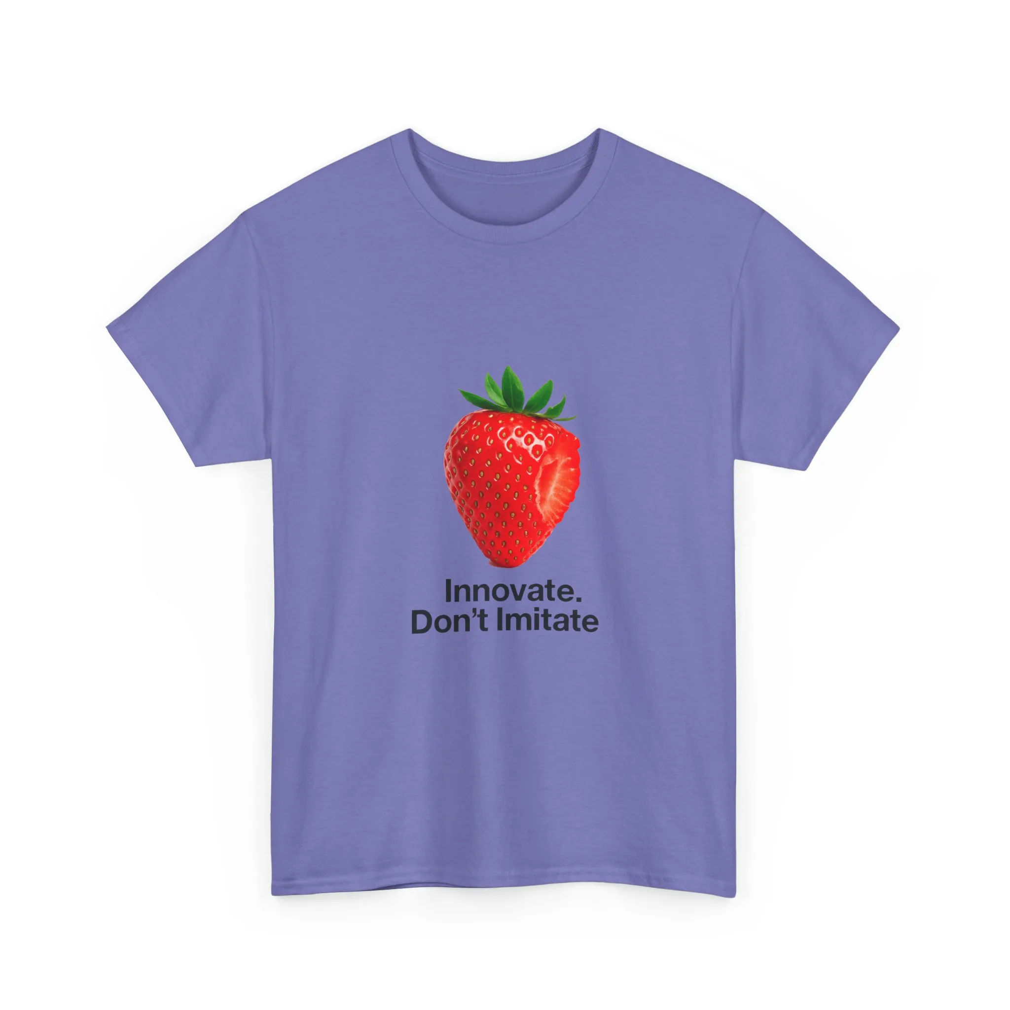 Strawberry Women's Heavy Cotton Tee, Innovate Don't Imitate Shirt, Graphic Tee, Casual Wear, Gift Idea, Summer Style, Witty Design T-Shirt - Image 21