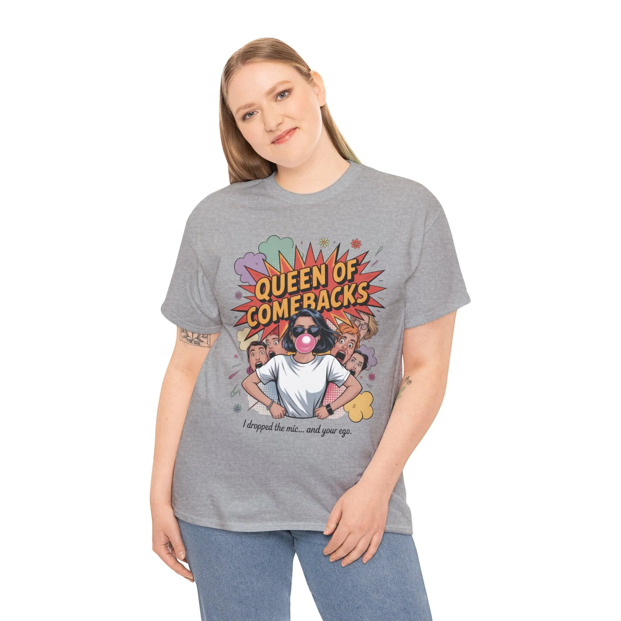 Funny Women's T-Shirt, Queen of Comebacks Tee, Funny Graphic T-Shirt, Heavy Cotton Shirt, Gift for Her, Casual Wear, Comedy Apparel - Image 5