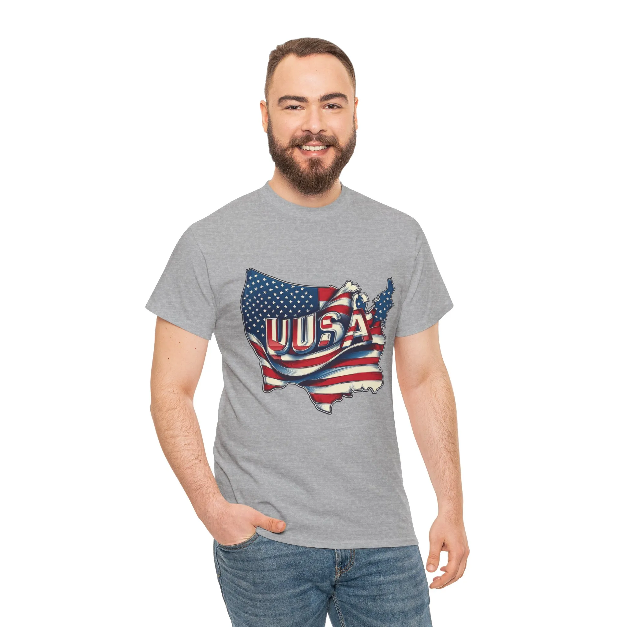 Patriotic Unisex Tee, USA Flag Design, Perfect for Independence Day, 4th of July, Gifts, Casual Wear, Festival - Image 8