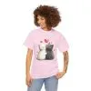 Cute Cat Love T-Shirt, Adorable Feline Couple Tee, Gift for Cat Lovers, Valentine's Day Shirt, Cozy Everyday Wear, Cat Mom T-Shirt