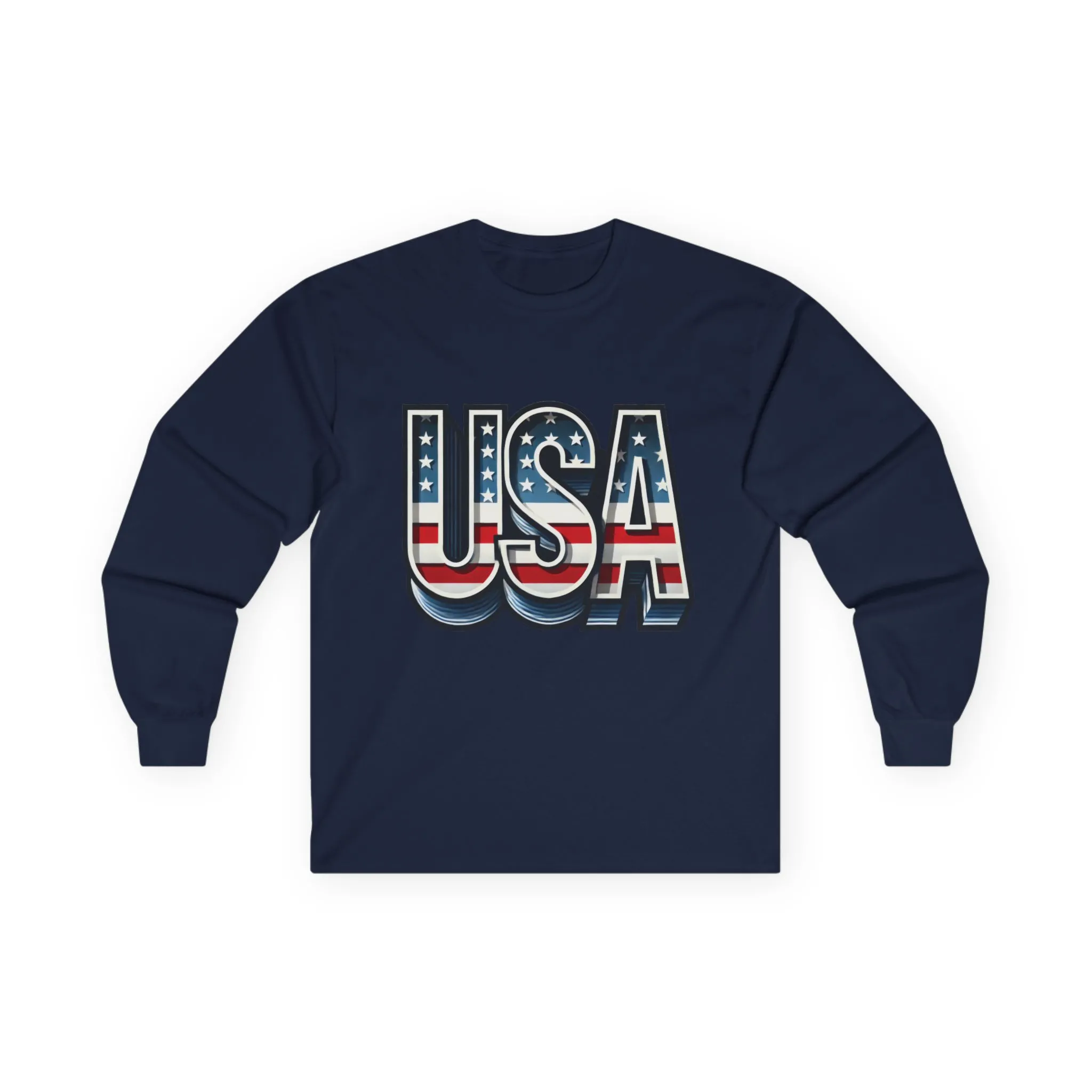 USA Graphic Long Sleeve Tee, Patriotic Shirt, Unisex Casual Wear, Independence Day Gift, Vintage Americana Apparel - Image 16