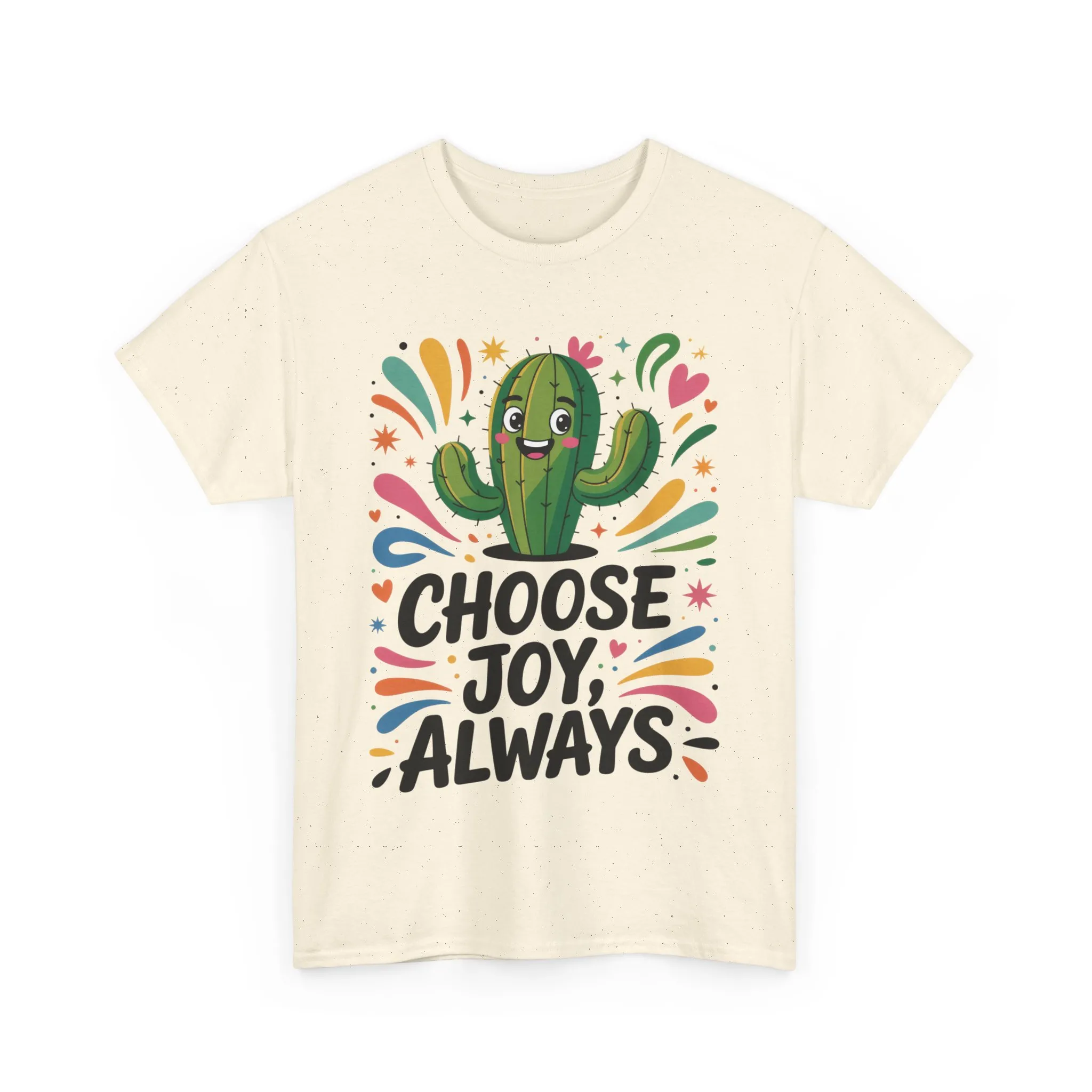 Choose Joy Always Cactus Women's Tee, Women's Casual T-Shirt, Happy Vibes Apparel, Positive Quote Shirt, Joyful Statement Tee - Image 12