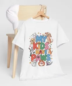 My Kids Have Paws Shirt, Cute Pet Mom Tee, Dog Cat Bunny Lover Gift, Funny Animal Parent T-Shirt, Gift for Pet Parents, Cute Pet T-Shirt