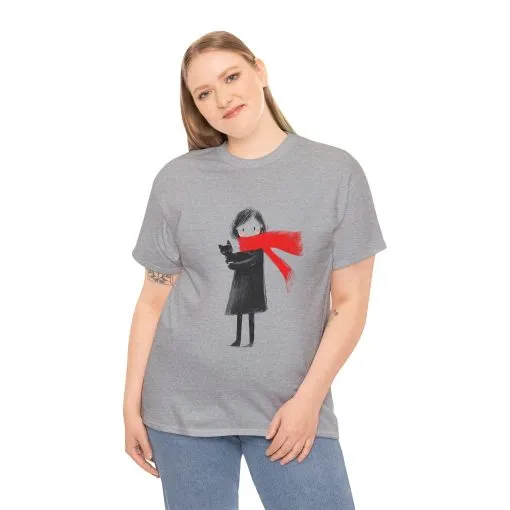 Cozy Cat Lover Tee, Unisex Cotton T-Shirt for Cat Owners, Gift for Pet Lovers, Cute Animal Apparel, Perfect for All Occasions - Image 8