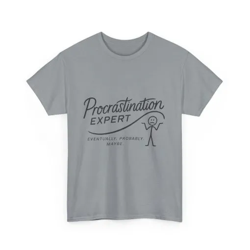 Procrastination Expert Men's Tee, Funny Shirt for Slackers, Gift for Students, Men's Comfortable Casual Wear, Laughs for Every Occasion - Image 13