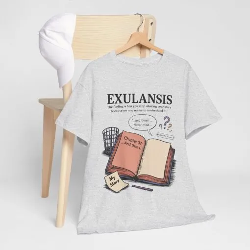 Exulansis Shirt, Emotional Aesthetic Word Tee, Deep Meaning Typography Graphic Tee, Women's Heavy Cotton Tee, deep meaning t shirt - Image 6