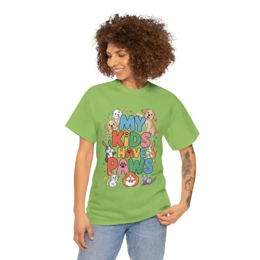 My Kids Have Paws Shirt, Cute Pet Mom Tee, Dog Cat Bunny Lover Gift, Funny Animal Parent T-Shirt, Gift for Pet Parents, Cute Pet T-Shirt - Image 18