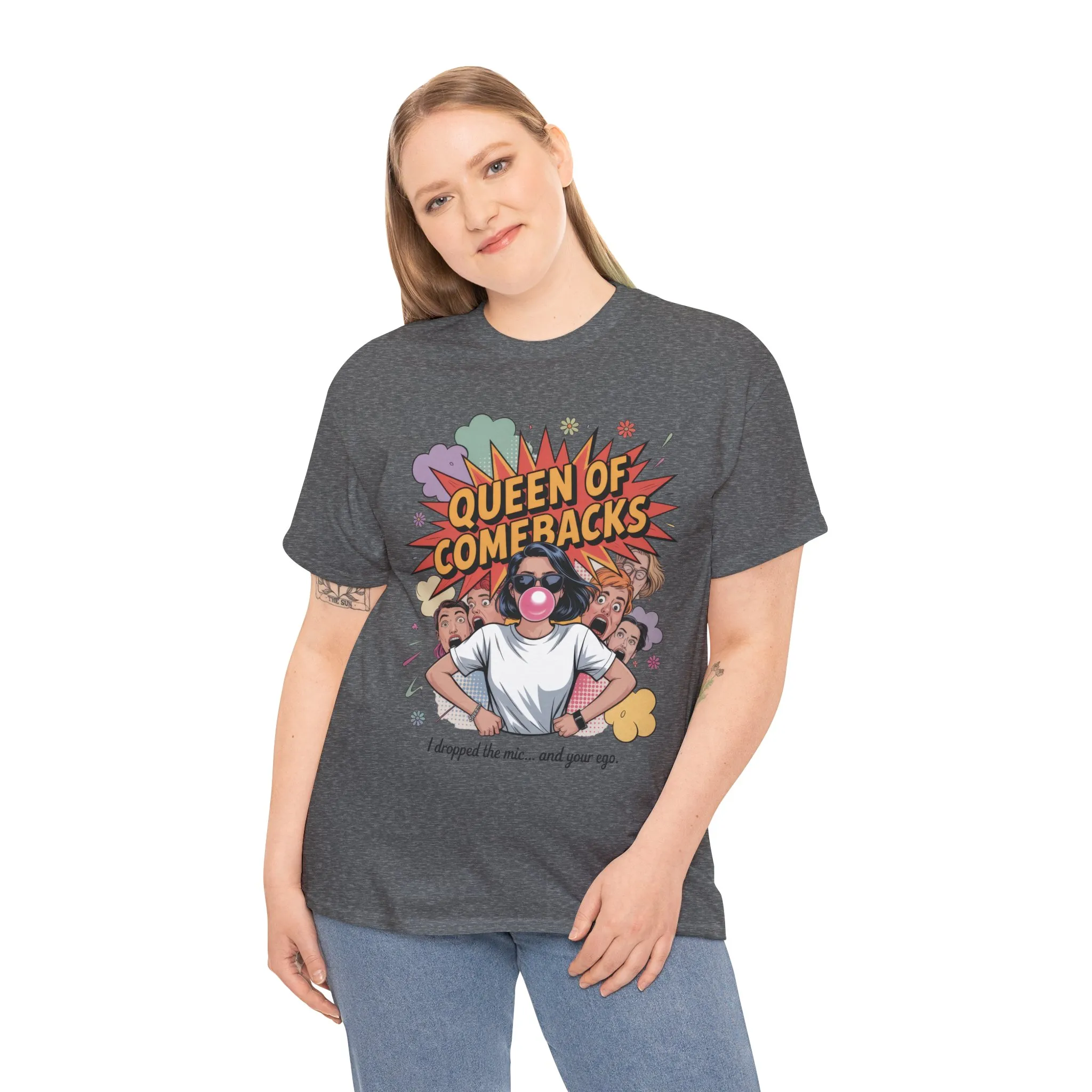 Funny Women's T-Shirt, Queen of Comebacks Tee, Funny Graphic T-Shirt, Heavy Cotton Shirt, Gift for Her, Casual Wear, Comedy Apparel - Image 7