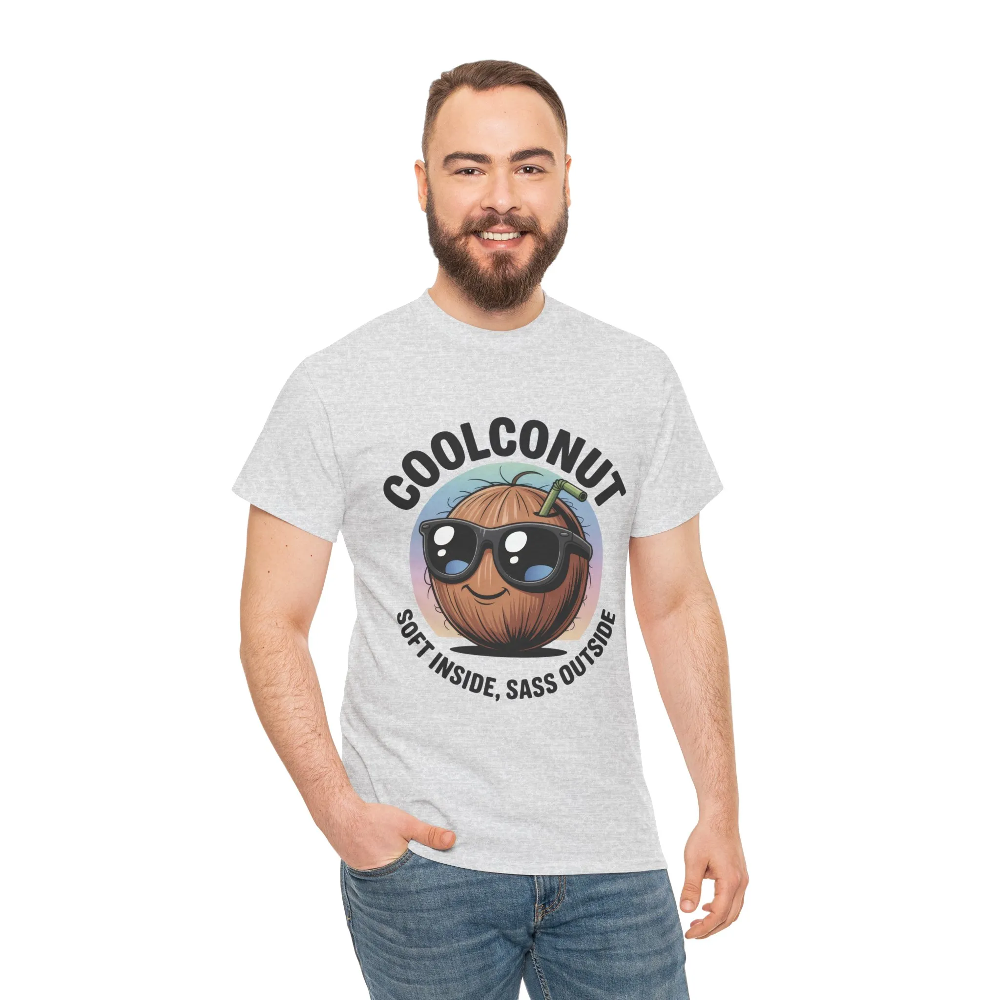 Coolconut Graphic Men's Tee, Soft Inside Sass Outside, Men's T-Shirt for Beach Lovers, Men's Fun Gift, Summer Vibes, Humor Apparel - Image 32