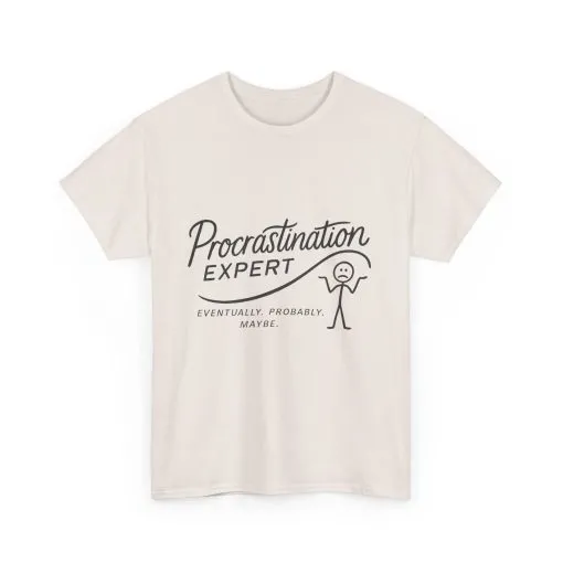 Procrastination Expert Men's Tee, Funny Shirt for Slackers, Gift for Students, Men's Comfortable Casual Wear, Laughs for Every Occasion - Image 24