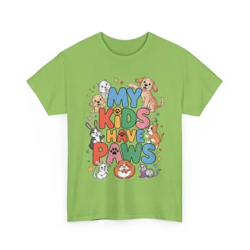 My Kids Have Paws Shirt, Cute Pet Mom Tee, Dog Cat Bunny Lover Gift, Funny Animal Parent T-Shirt, Gift for Pet Parents, Cute Pet T-Shirt - Image 17