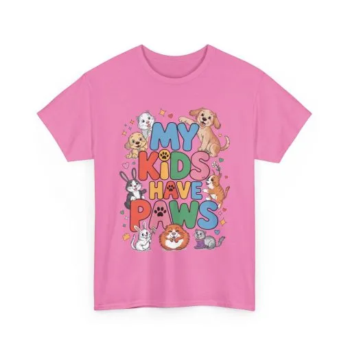 My Kids Have Paws Shirt, Cute Pet Mom Tee, Dog Cat Bunny Lover Gift, Funny Animal Parent T-Shirt, Gift for Pet Parents, Cute Pet T-Shirt - Image 16