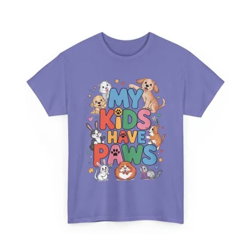 My Kids Have Paws Shirt, Cute Pet Mom Tee, Dog Cat Bunny Lover Gift, Funny Animal Parent T-Shirt, Gift for Pet Parents, Cute Pet T-Shirt - Image 12