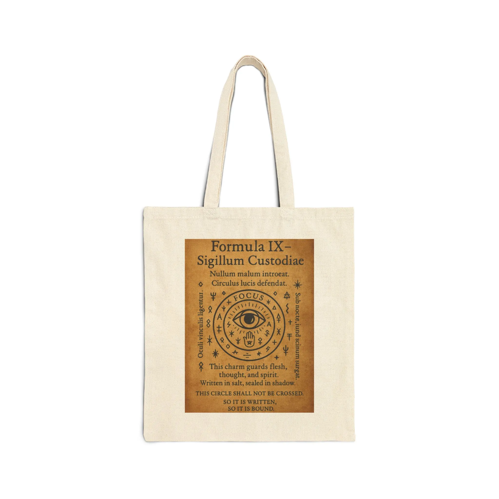 Sigil of Protection Tote Bag, All Seeing Eye Charm, Witchy Ward Symbol, Occult Defense Seal, Mystic Canvas Bag, Boho Style Tote, Witchy Gift - Image 8