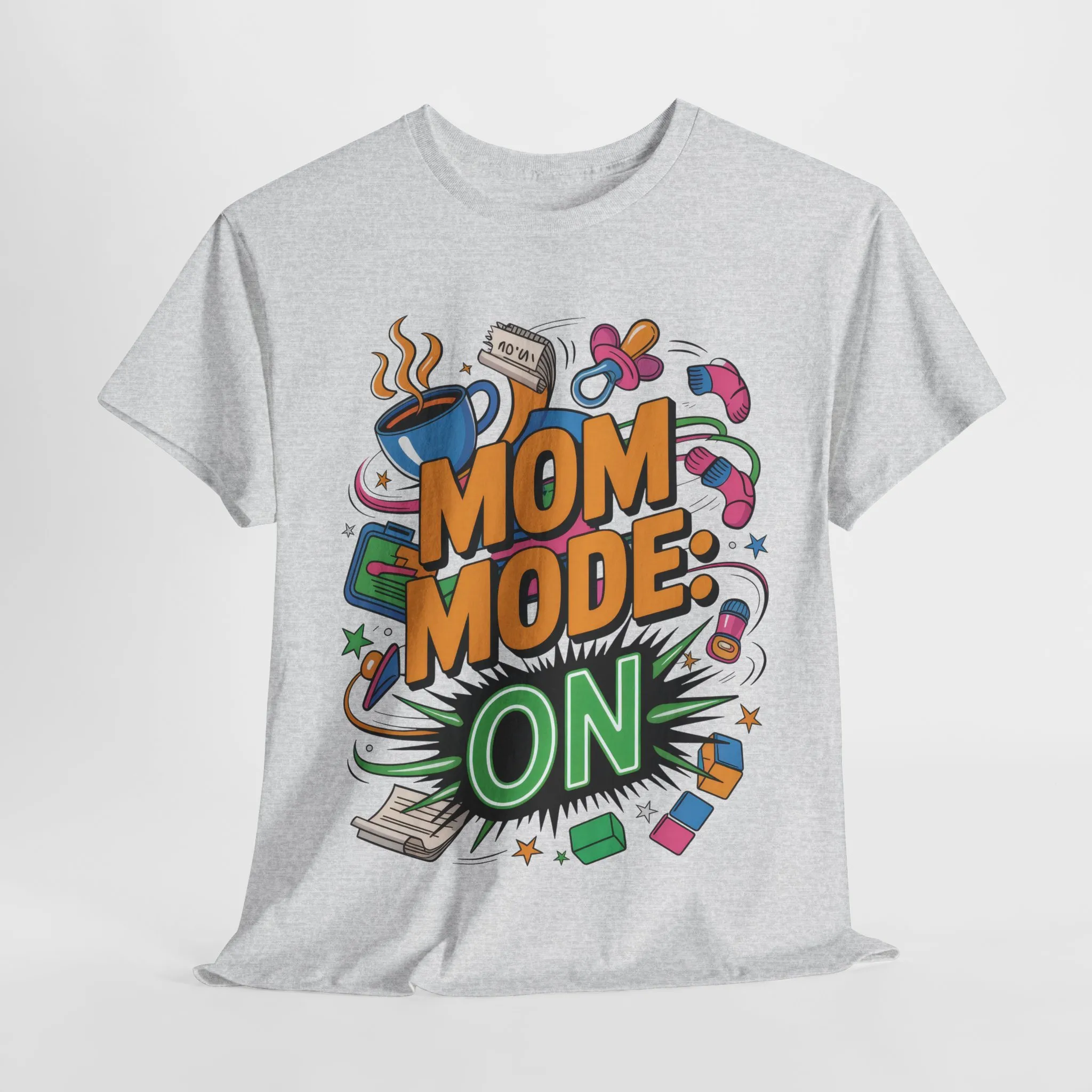 Mom Mode ON Cotton Tee, Funny Mom T-Shirt, Gift for Mothers, Parent Life Apparel, Mother's Day Humor T-Shirt, Cute Mama Life Graphic Tee - Image 27