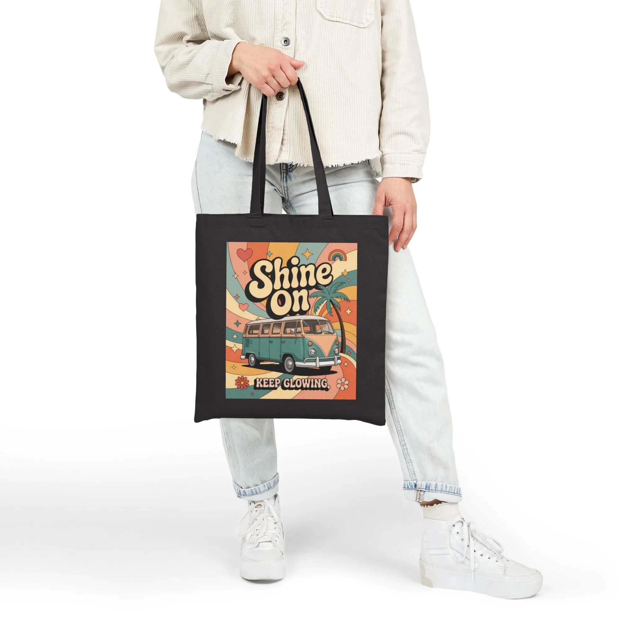 Retro Sunshine Tote Bag, Eco-Friendly Shopper, Beach Bag, Gift for Him/Her, Festival Carryall, Summer Vibes - Image 9