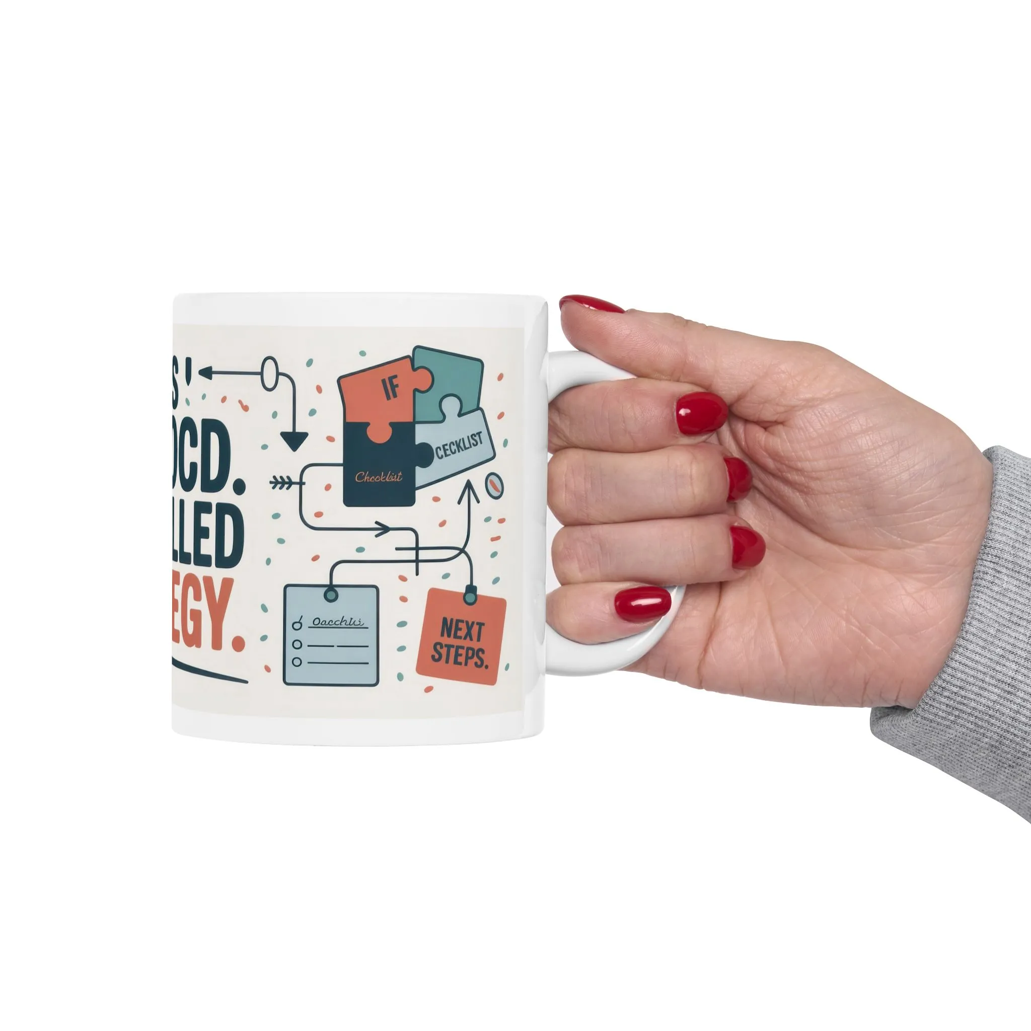 Funny OCD Strategy Mug, Organized Chaos Coffee Cup, Productivity Gift for Planners, Workflow Humor Mug, Office Desk Motivation, Fun Mug - Image 6