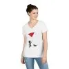Cat Lover Girls' V-Neck T-Shirt, Gift for Birthday, Cat Lover T-Shirt, Cat Mom Gift, Gift for Kids and Animal Lovers