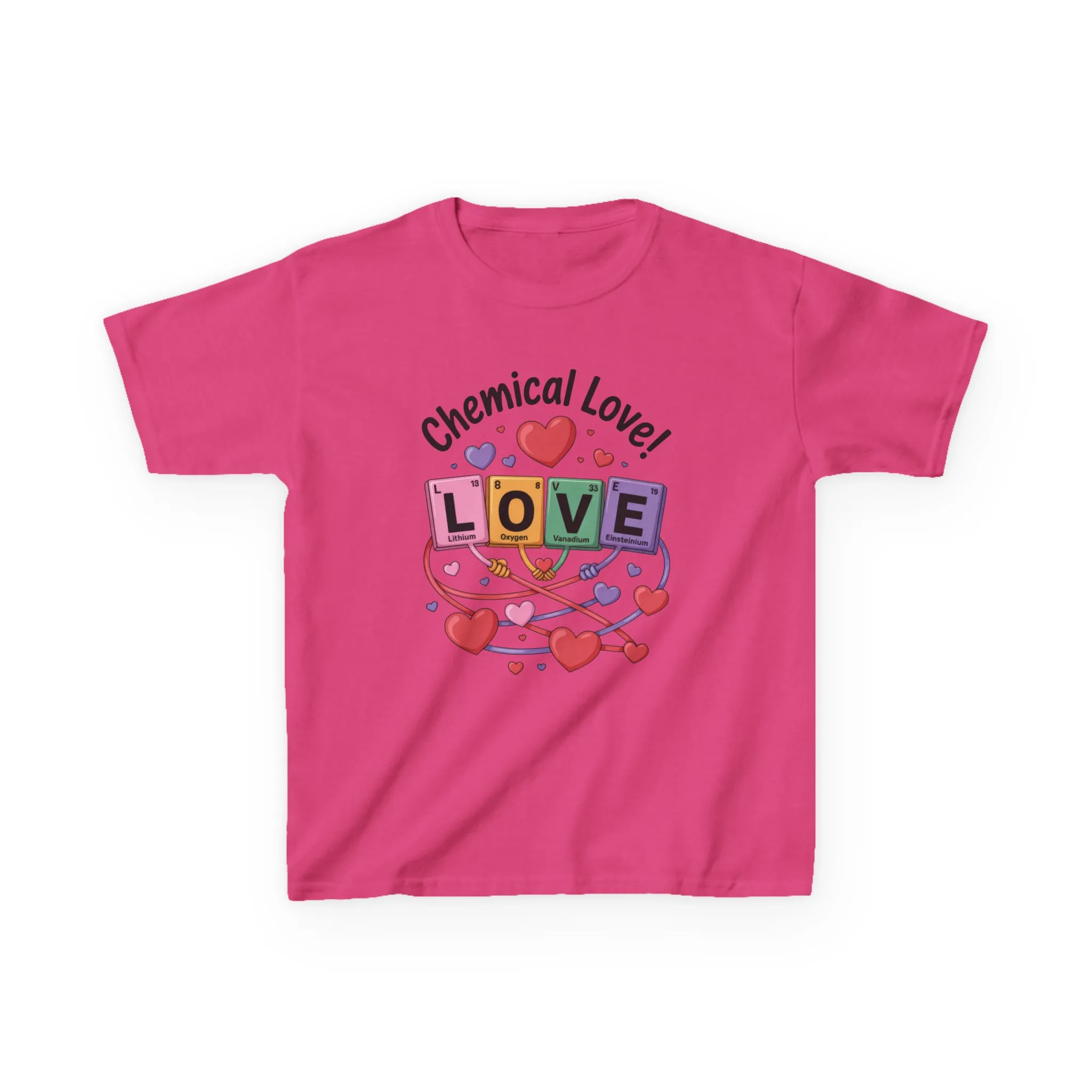 Kids Love Chemistry Girl Tee, Cute Gift for Science Lovers, Valentines Day, Fun Classroom Wear, Adorable Kids Shirt, Colorful Kids Apparel - Image 25